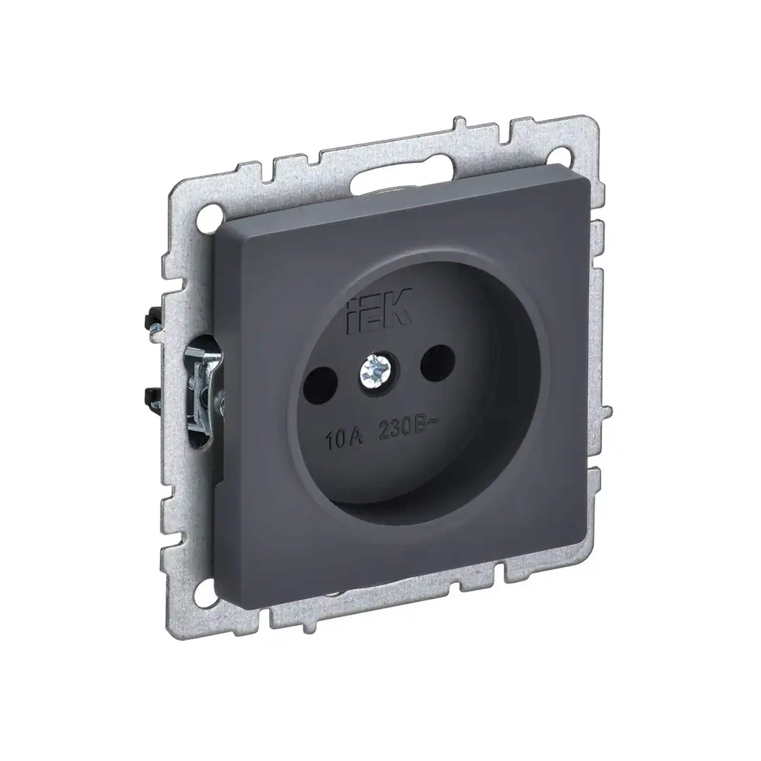 Priză BRITE 10 A 220 - 240 V Grafit IEK