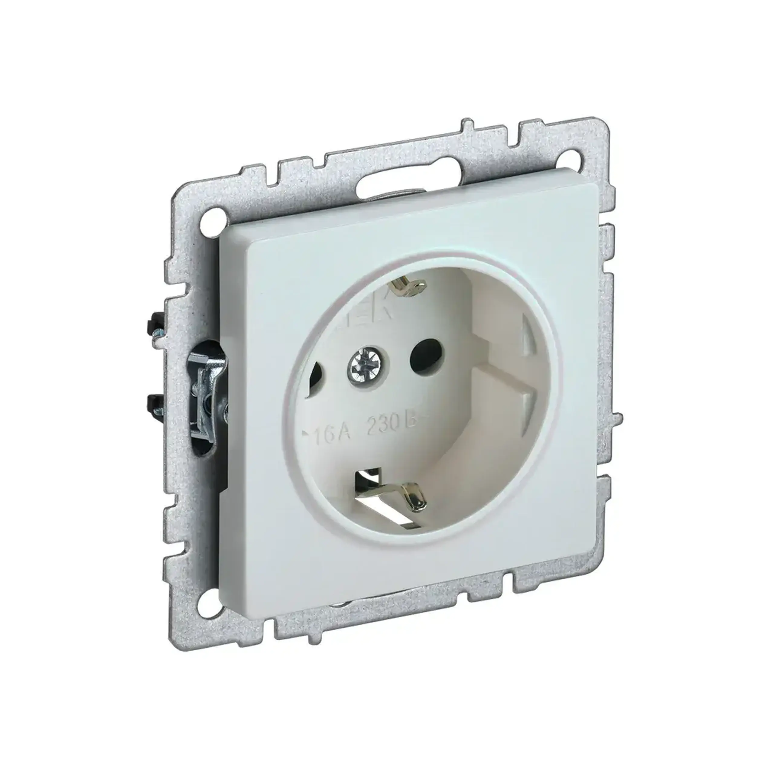 Priză cu împământare și obturator BRITE 16 A 220 - 240 V Perlă IEK