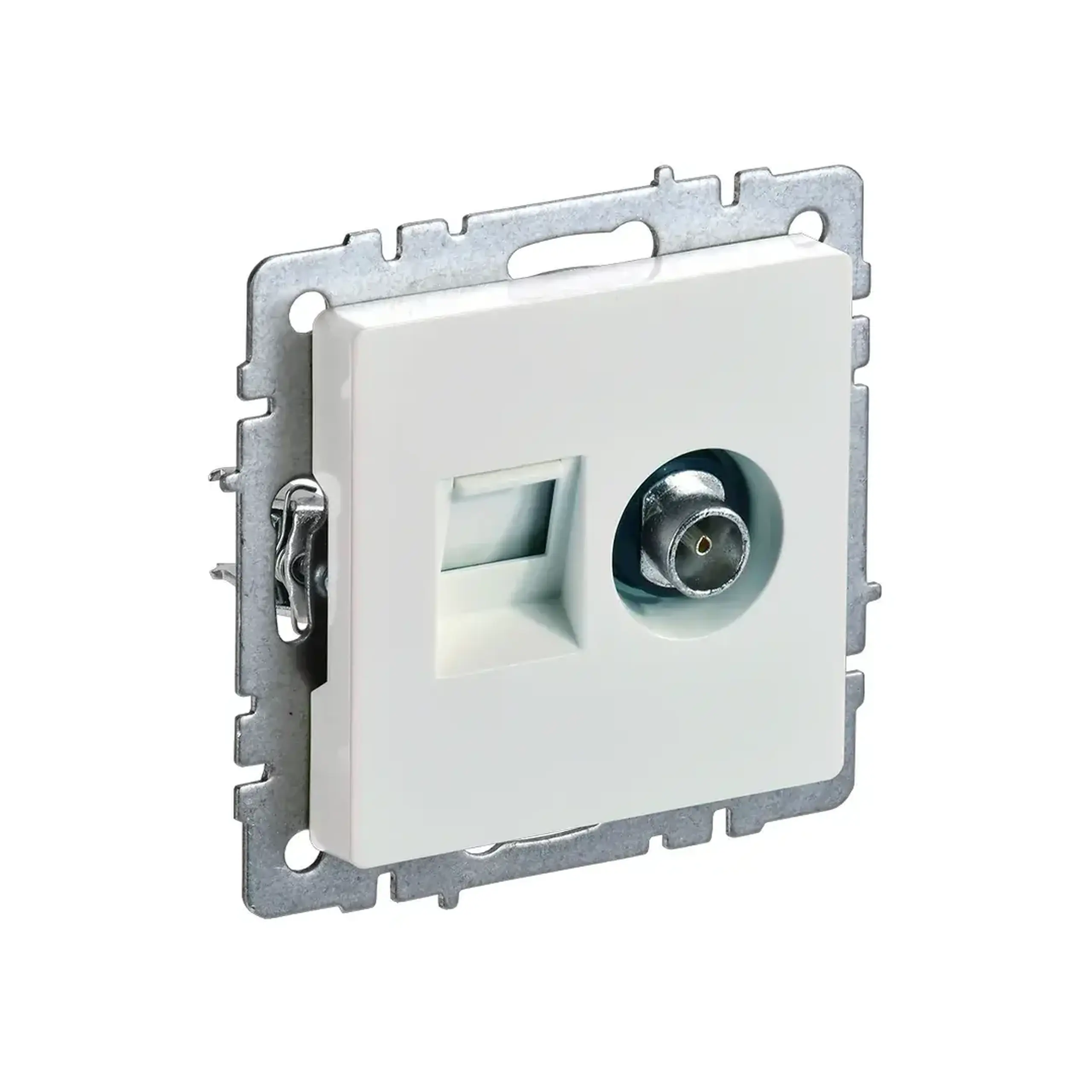 Priză de date BRITE Perlă IEK - Tip TV + RJ45 CAT.5E