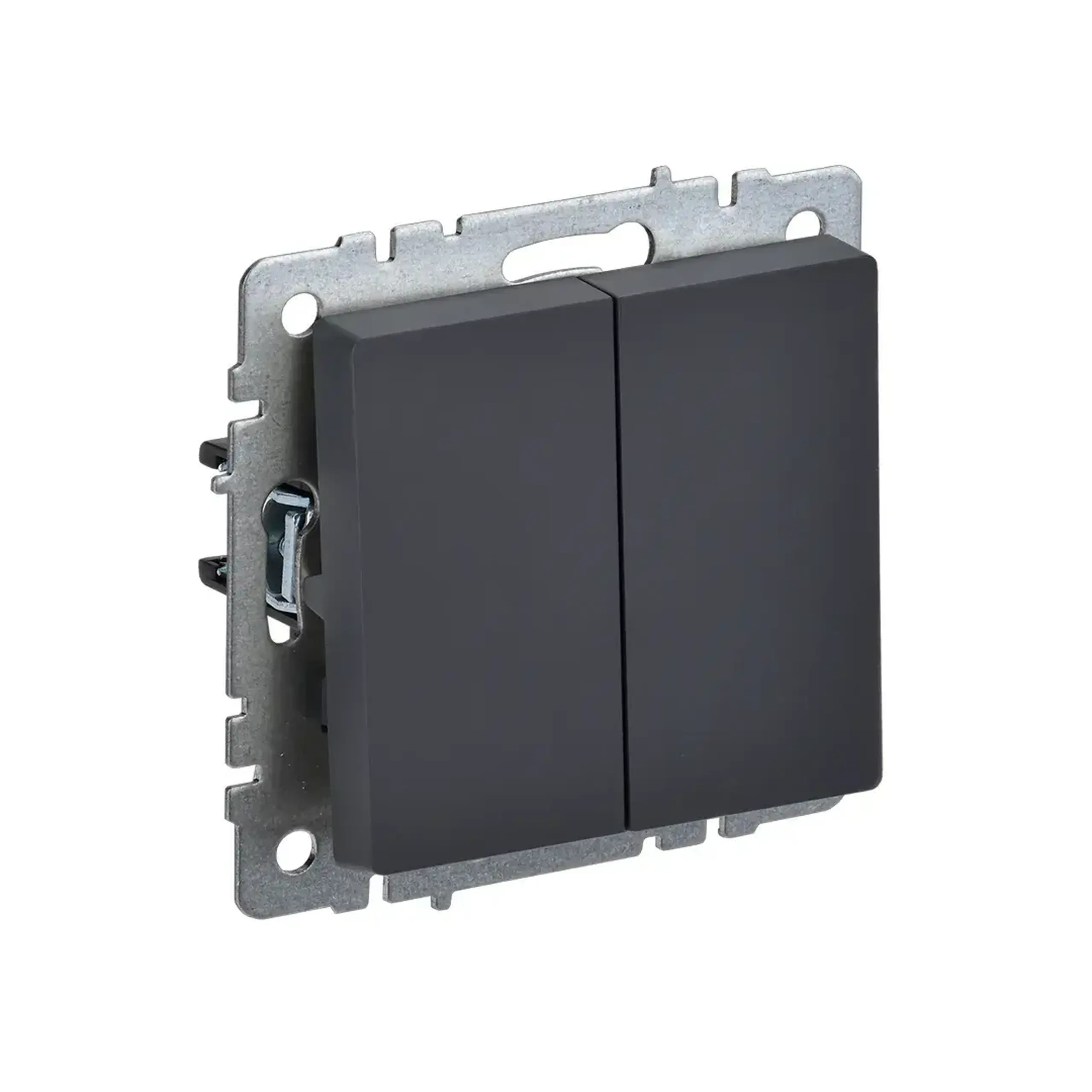 Întrerupător dublu BRITE 10 A 220 - 240 V Grafit IEK