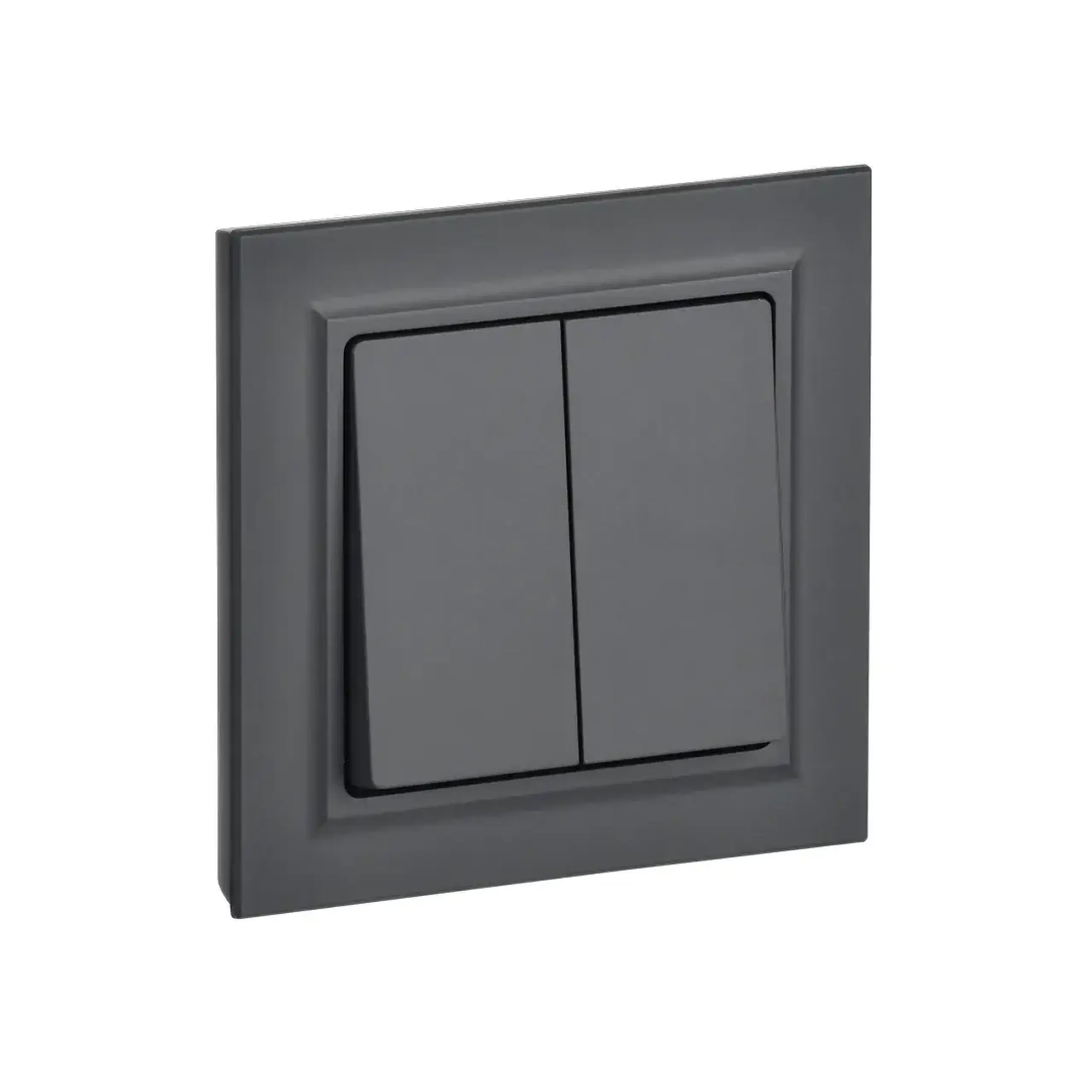Întrerupător dublu BRITE 10 A 220 - 240 V Grafit IEK