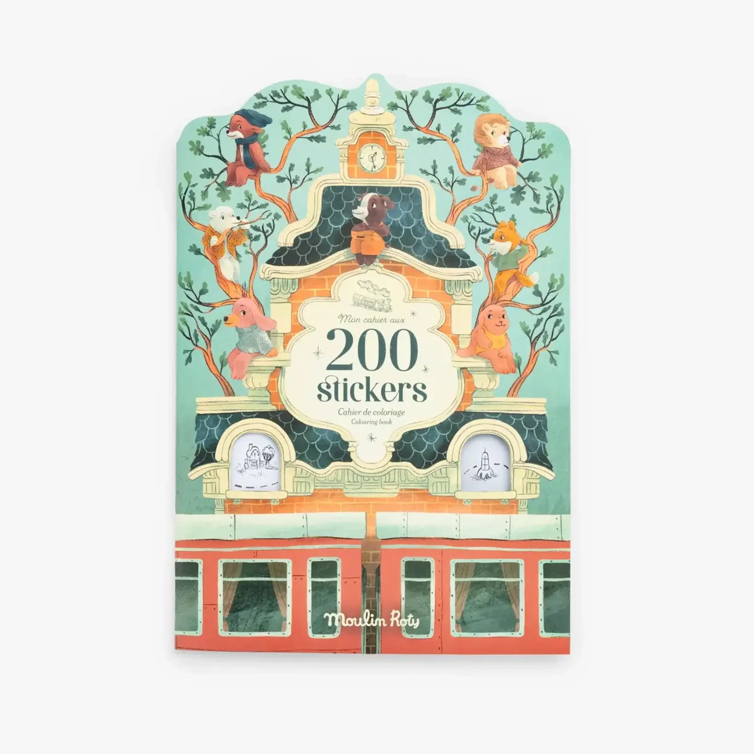 Carte de colorat cu stickere La bande à Jojo — Moulin Roty