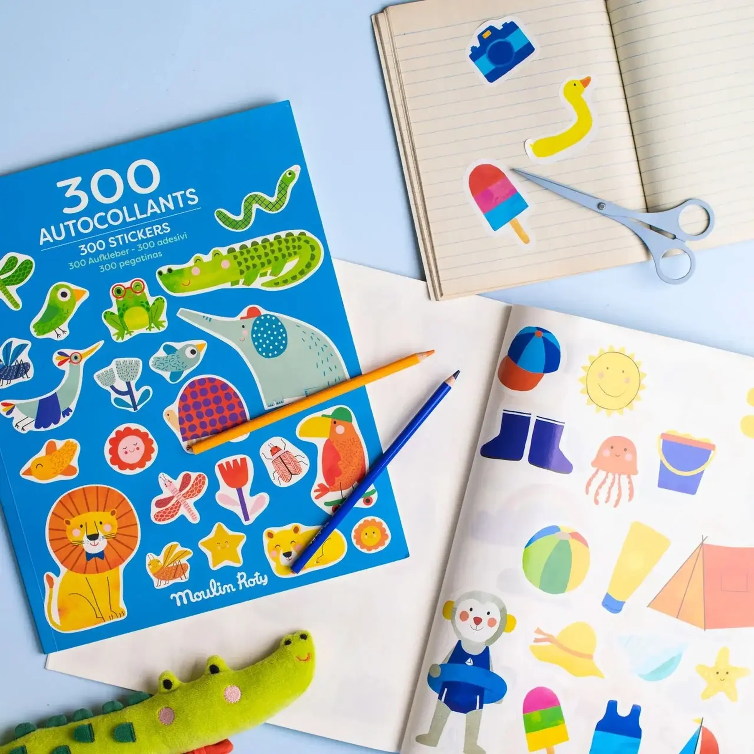 Caiet cu 300 de stickere Les Toupitis — Moulin Roty