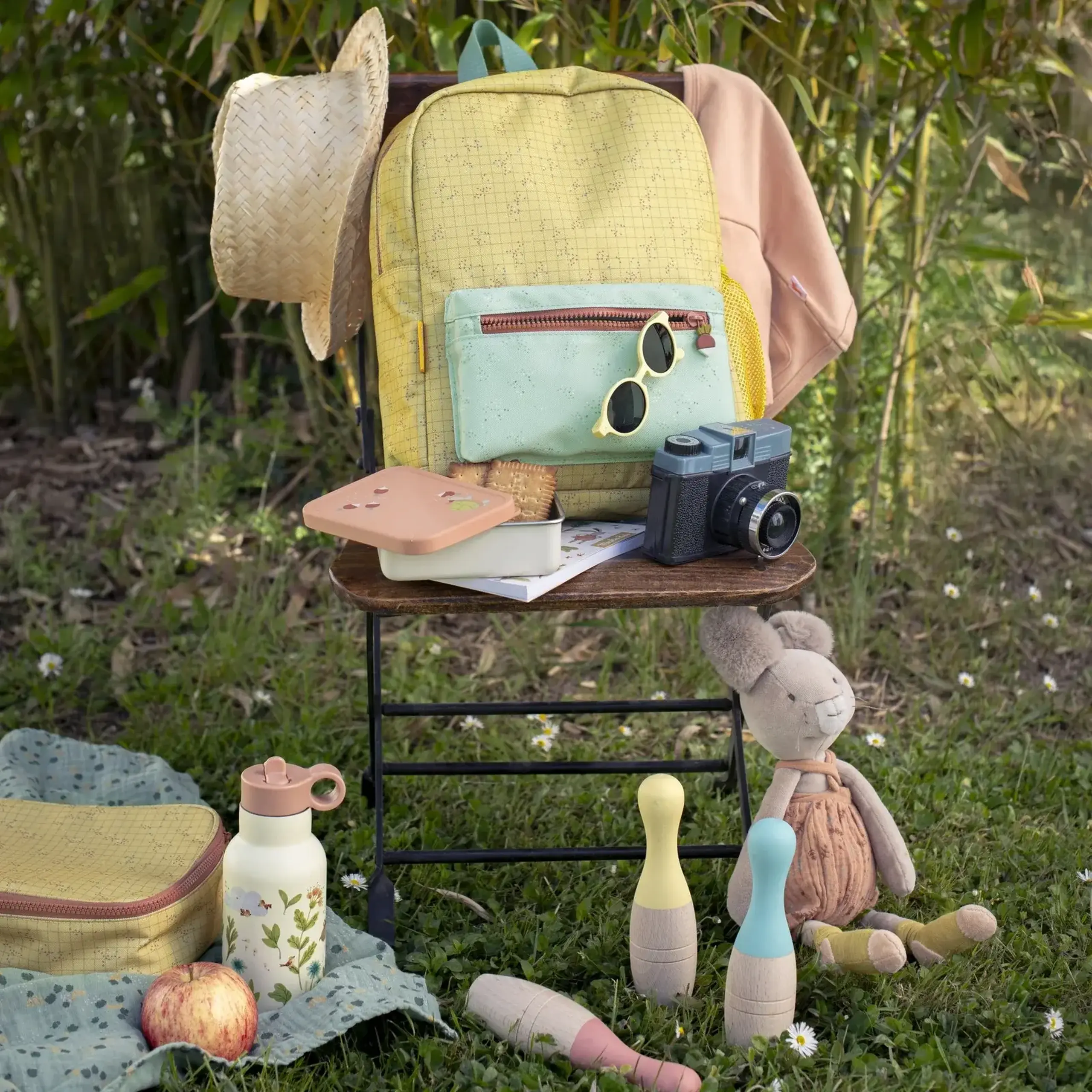 Rucsac ocru Trois Petits Lapins — Moulin Roty