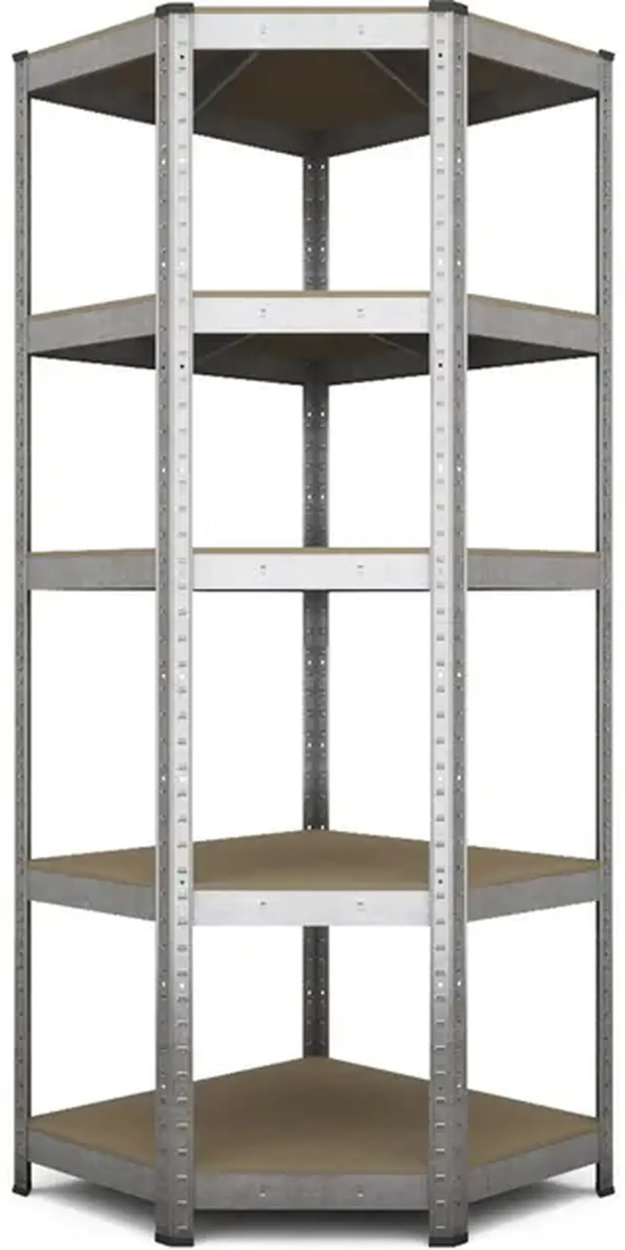 Raft metalic de depozitare Nex Budget 1800x900x400x705 mm, 5 rafturi MDF, colț, galvanizat