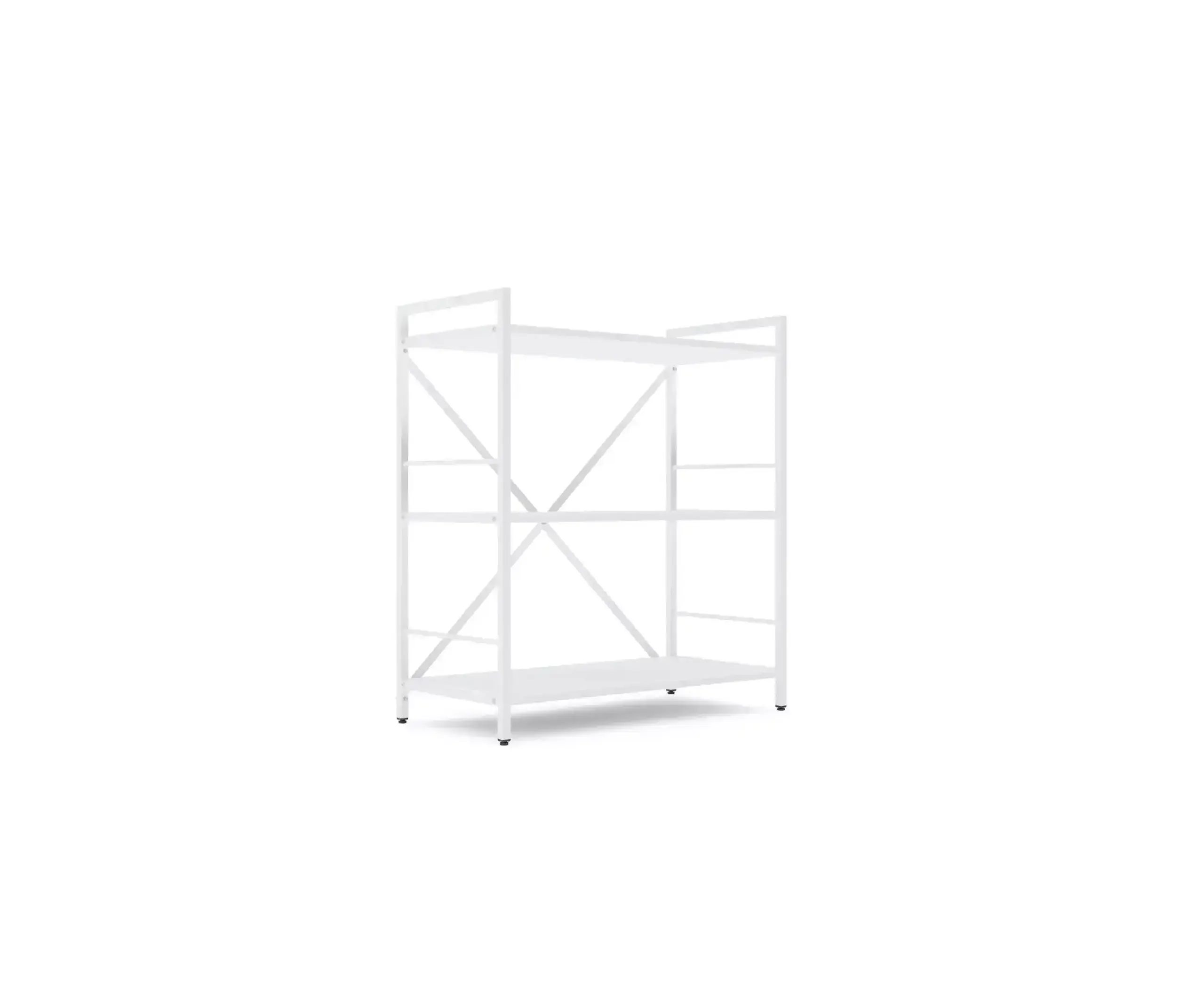Raft metalic Nex Loft 900x800x400 mm, 3 rafturi, PAL, White/ White
