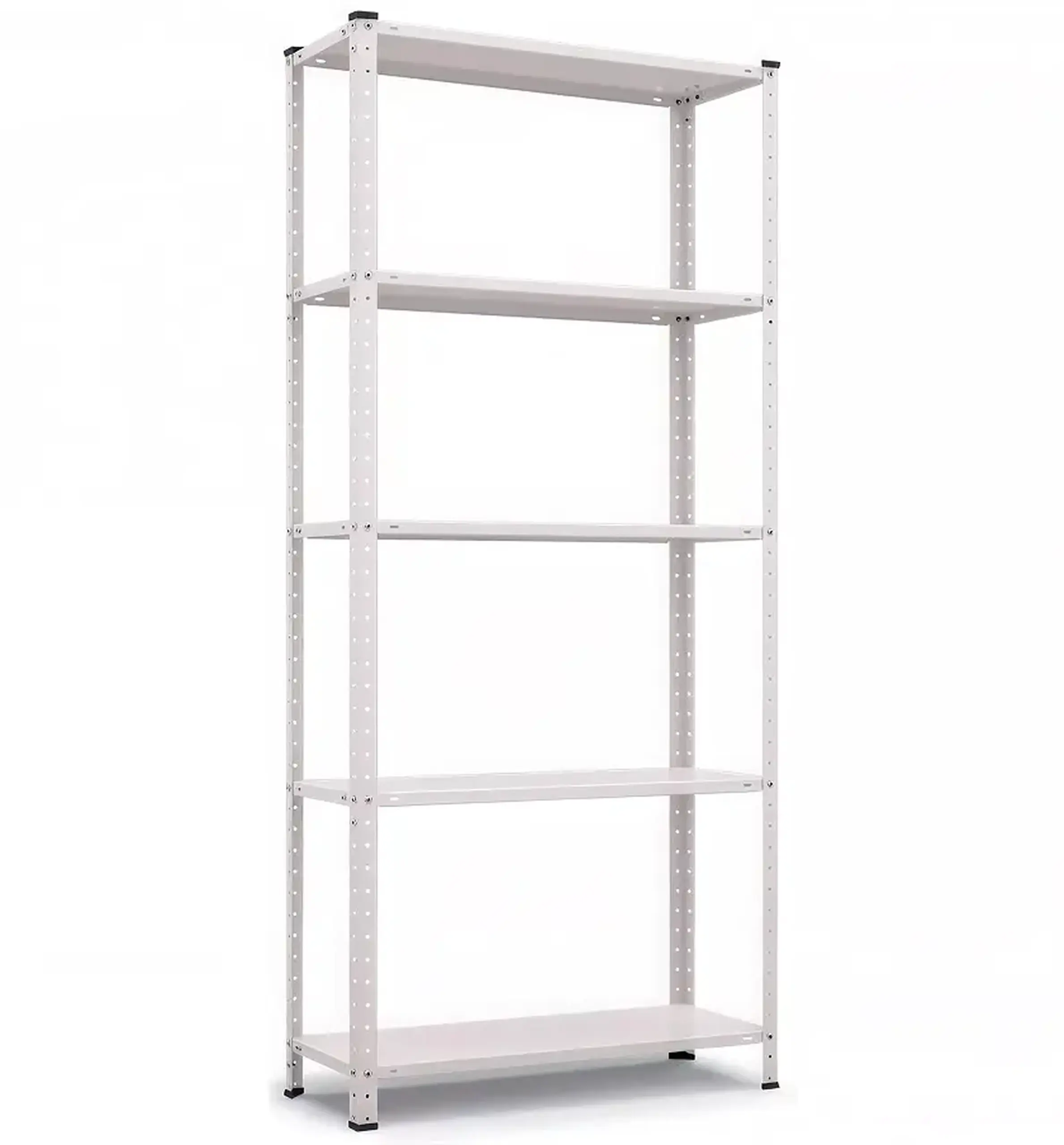 Raft metalic de depozitare cu suruburi Nex REK 1700x750x300 mm, 5 rafturi metal, white