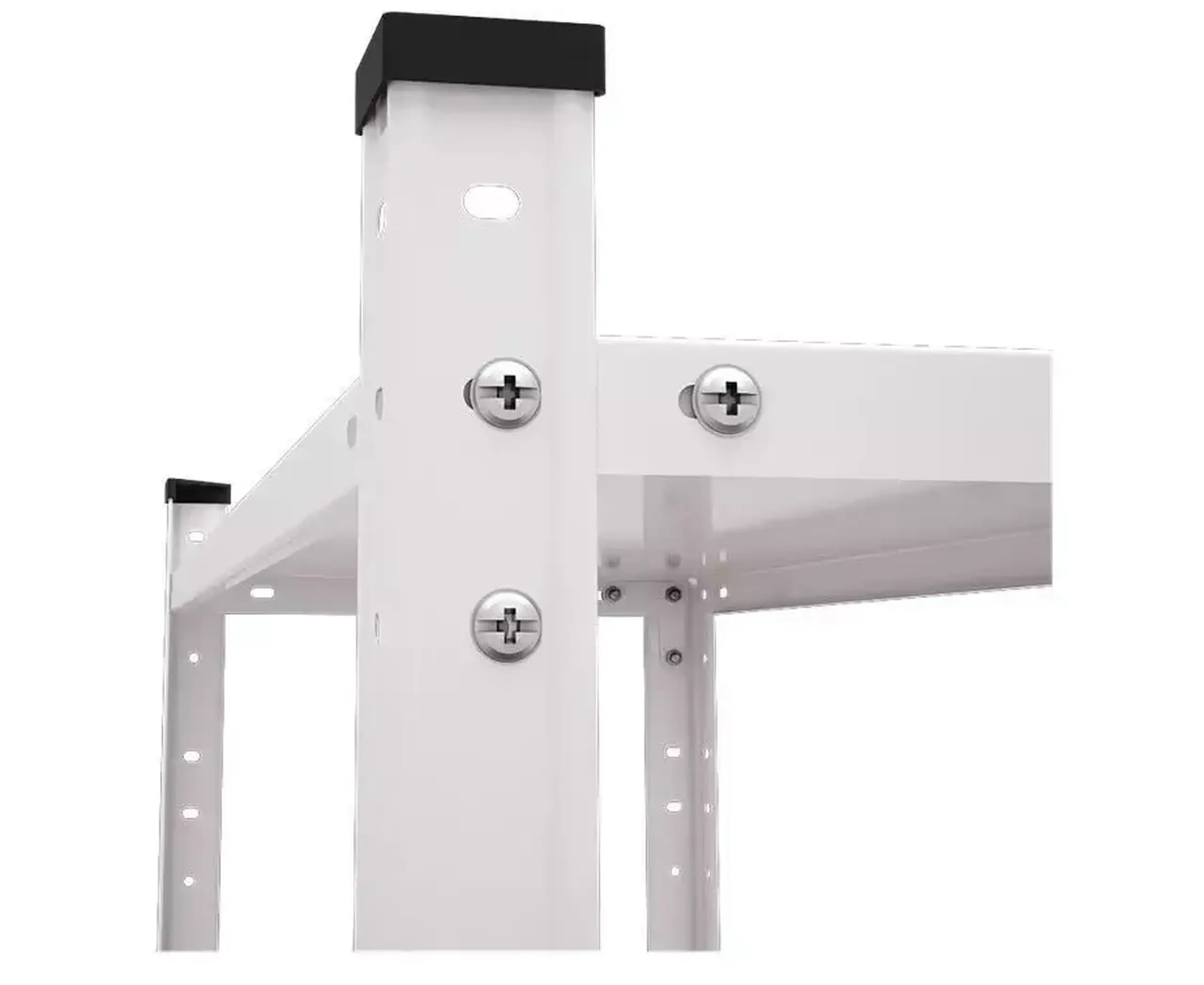 Raft metalic de depozitare cu suruburi Nex REK 1700x750x300 mm, 5 rafturi metal, white