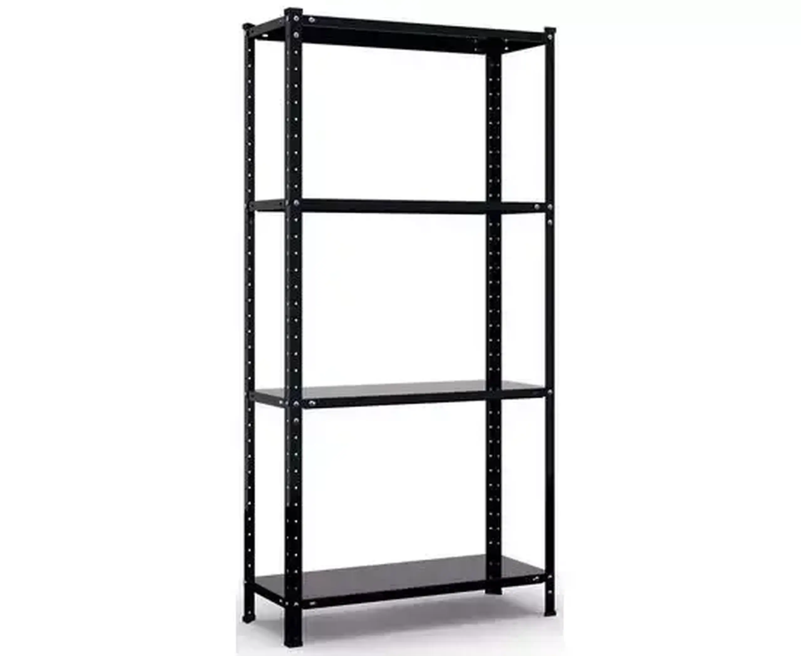 Raft metalic de depozitare cu suruburi Nex REK 1500x750x300 mm, 4 rafturi metal, black