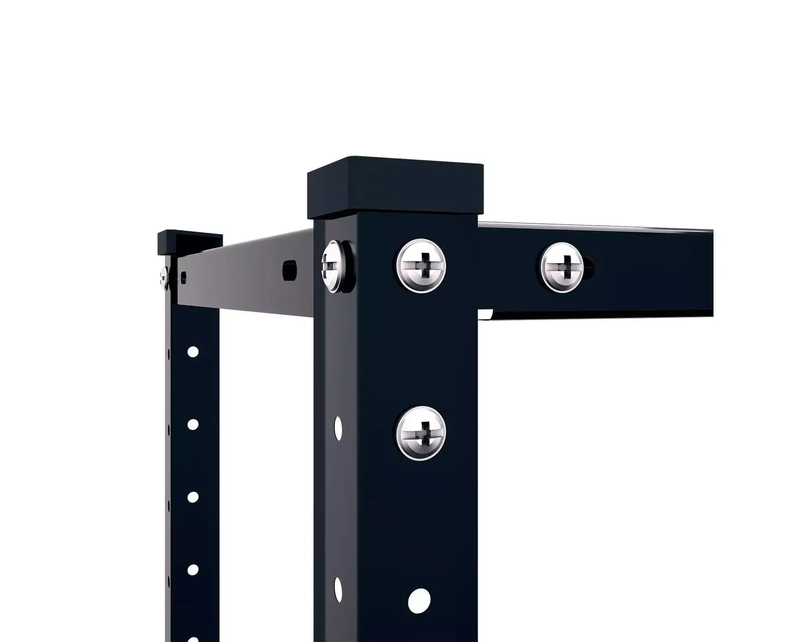 Raft metalic de depozitare cu suruburi Nex REK 1500x750x300 mm, 4 rafturi metal, black