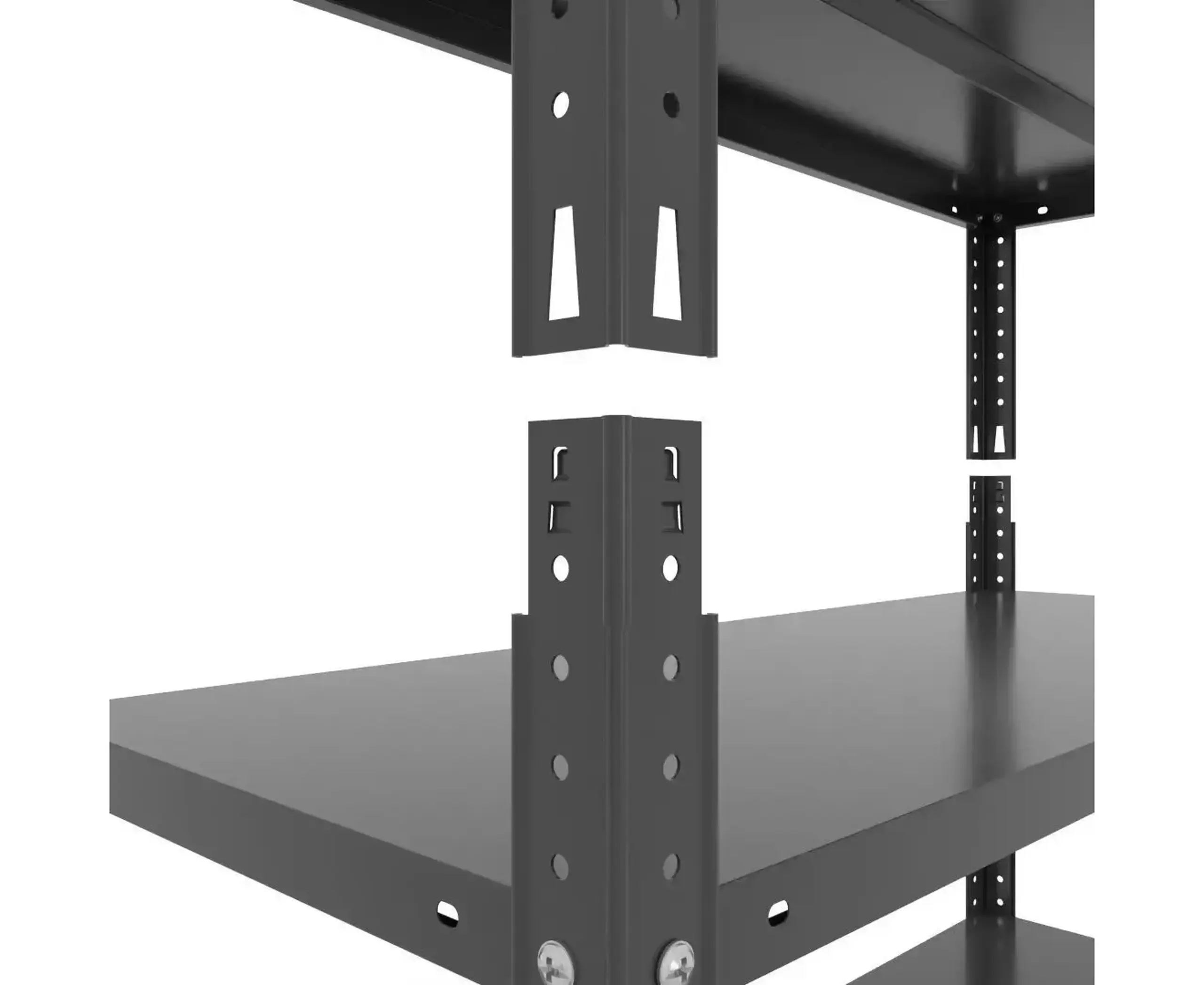 Raft metalic de depozitare cu suruburi Nex Cronos 1800x1000x400 mm, 5 rafturi metal, antracit