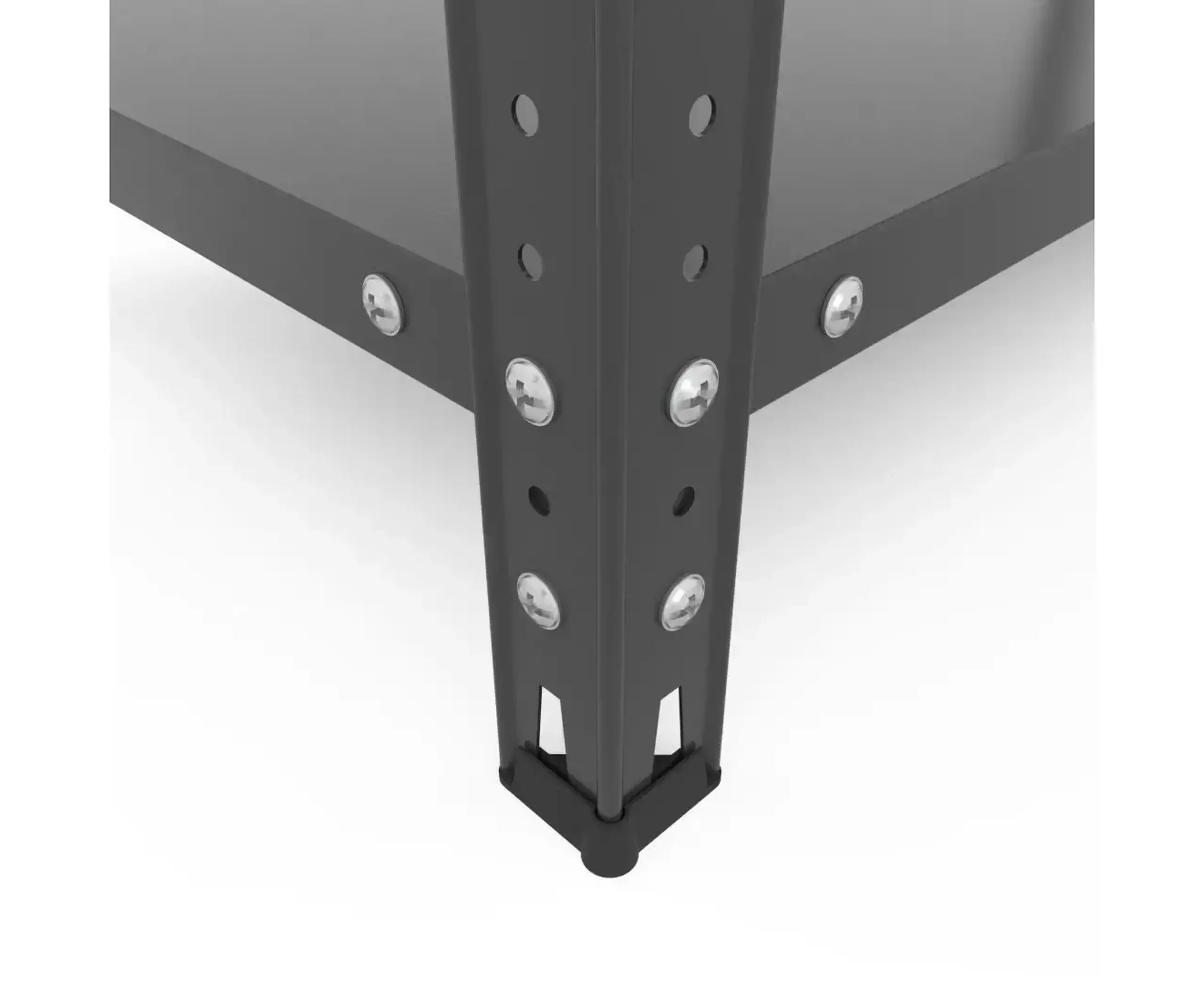 Raft metalic de depozitare cu suruburi Nex Cronos 1800x1000x400 mm, 5 rafturi metal, antracit