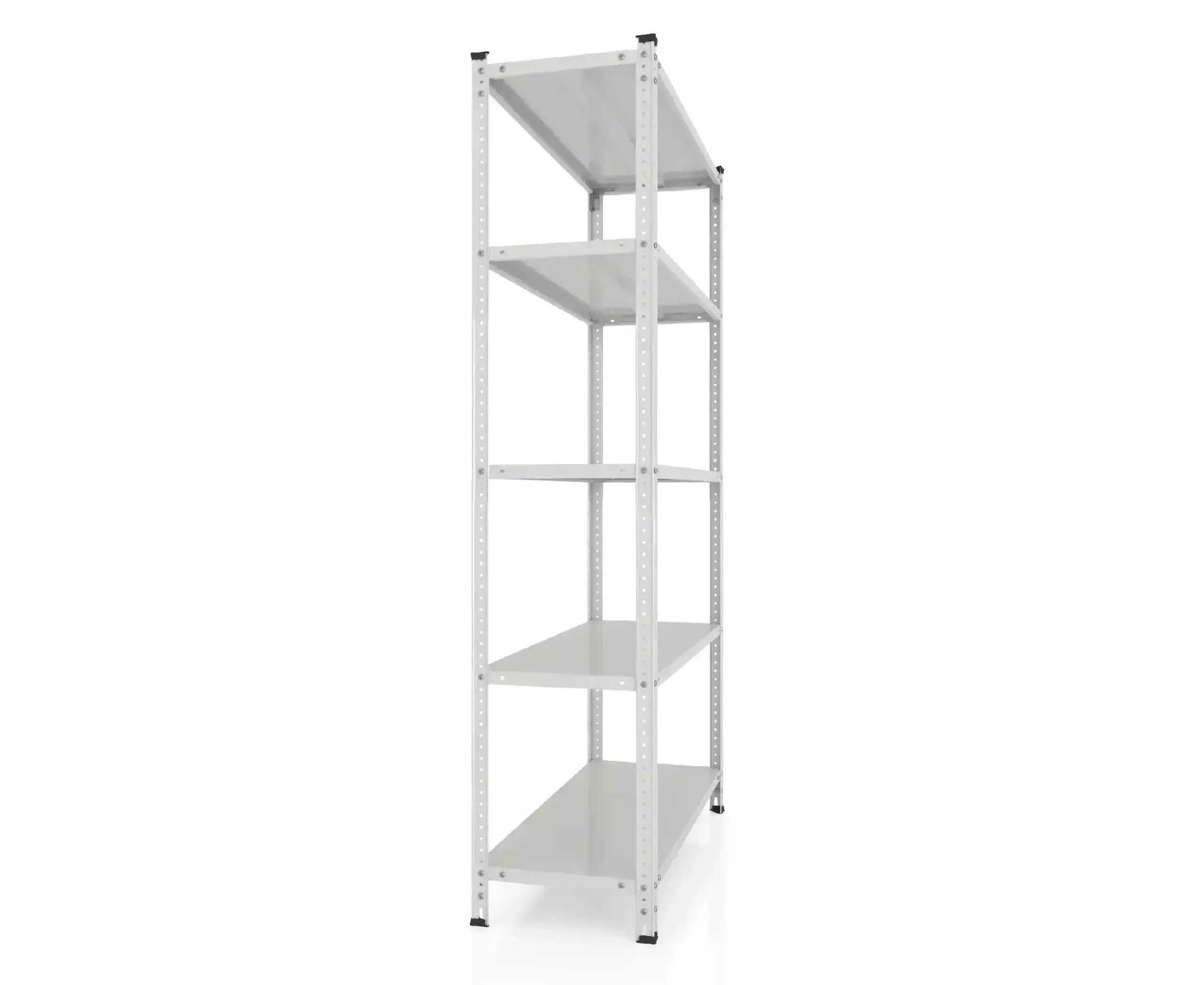 Raft metalic de depozitare cu suruburi Nex Cronos 1800x1000x400 mm, 5 rafturi metal, white