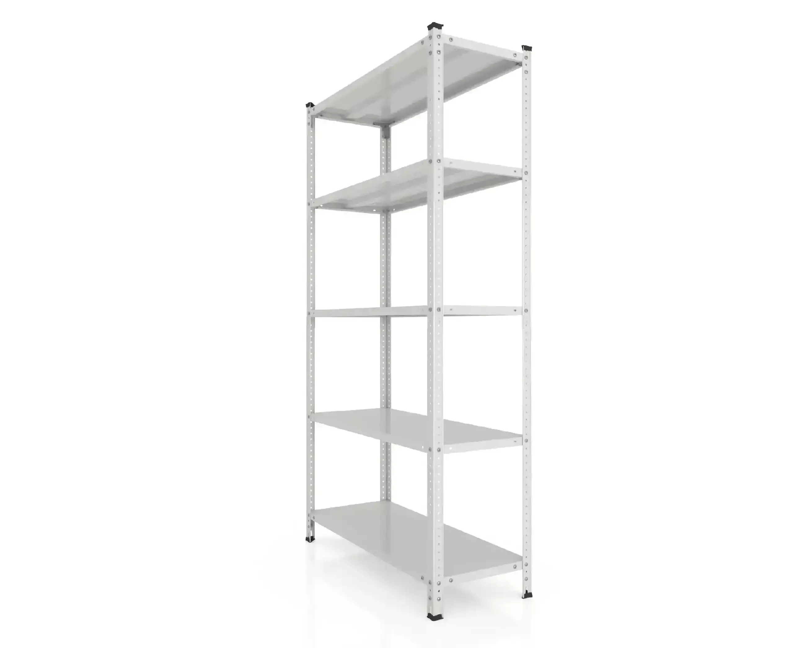 Raft metalic de depozitare cu suruburi Nex Cronos 1800x1000x400 mm, 5 rafturi metal, white