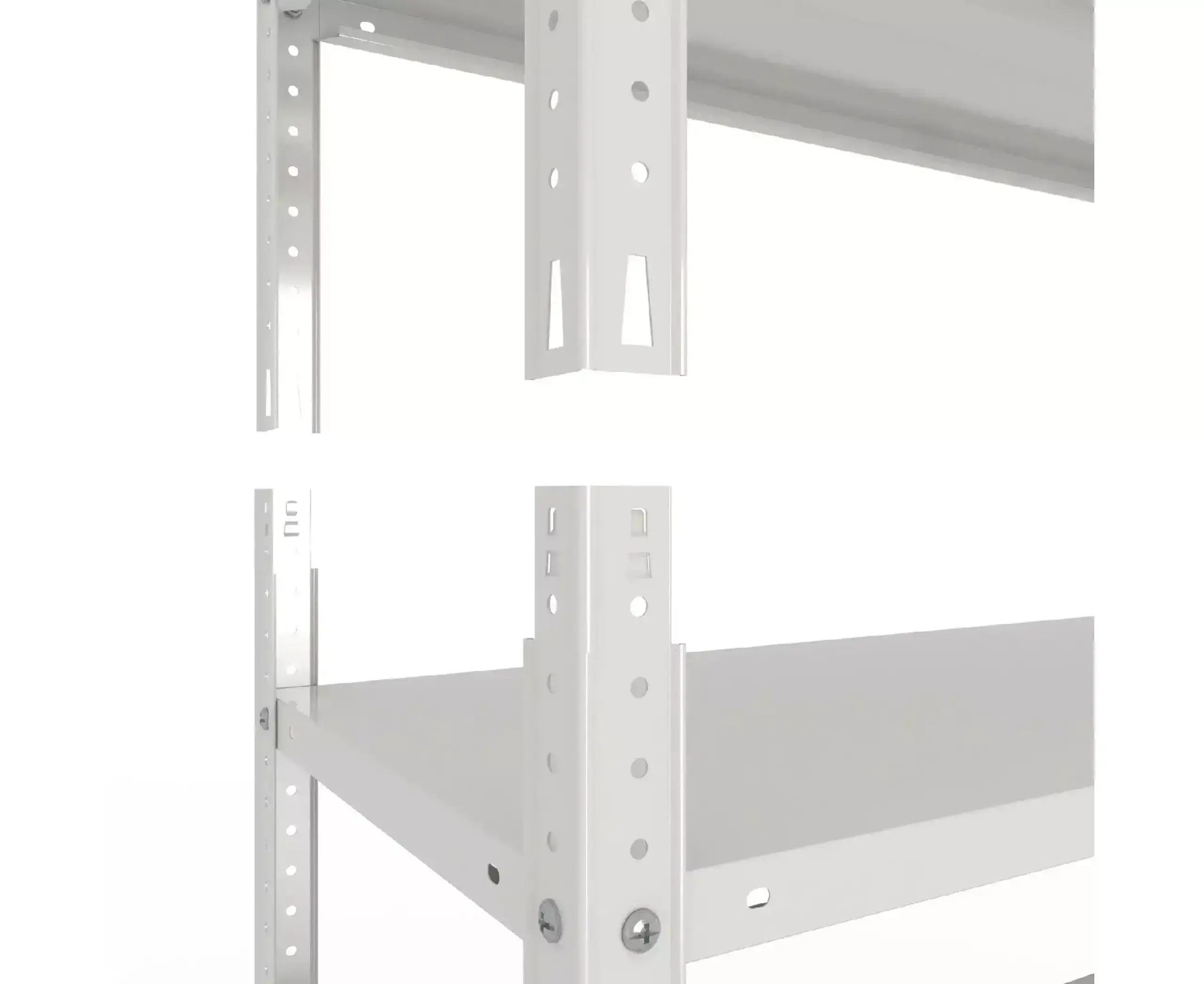 Raft metalic de depozitare cu suruburi Nex Cronos 1800x1000x400 mm, 5 rafturi metal, white