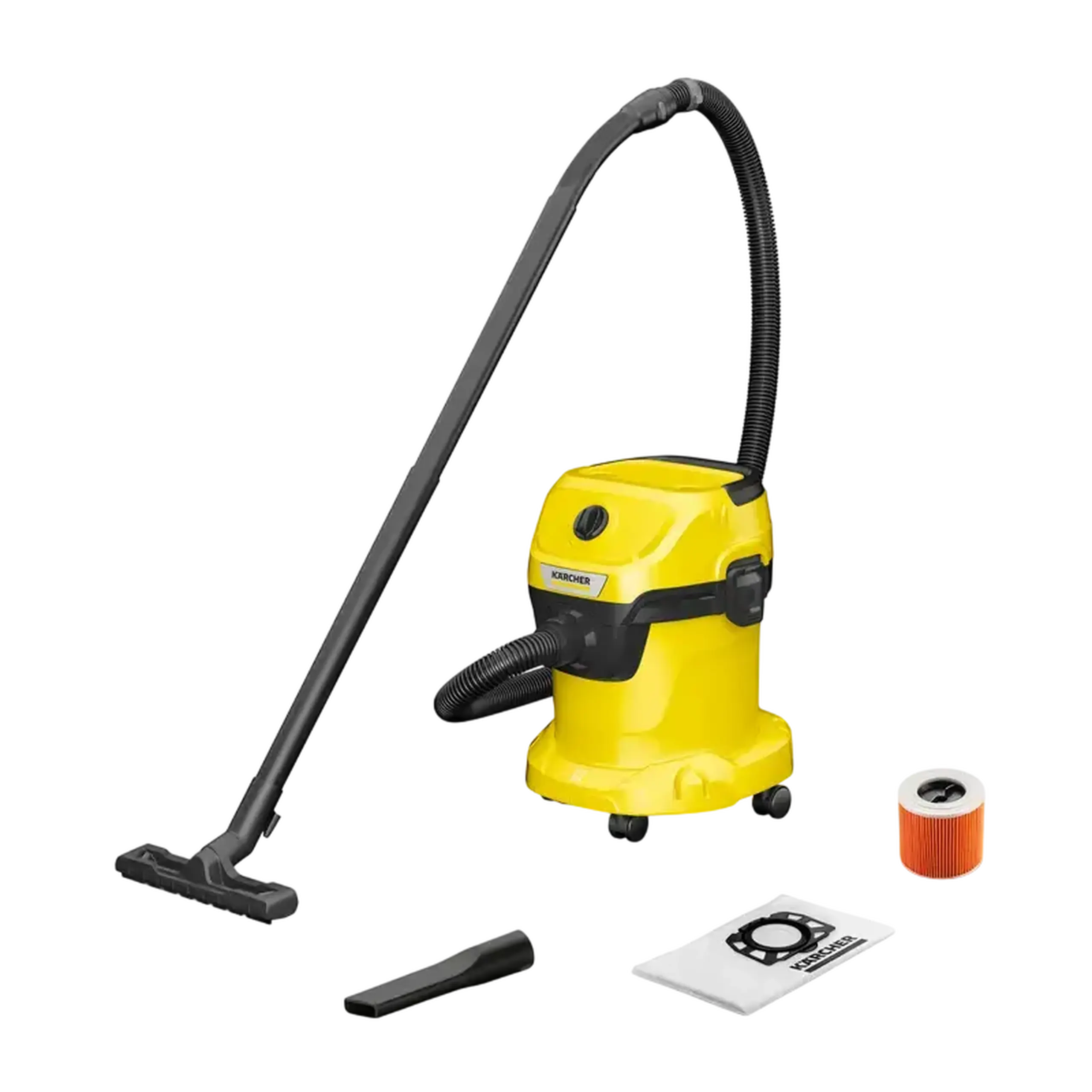 Aspirator Karcher WD 3 V-15/6/20 + Duza auto WD, Galben