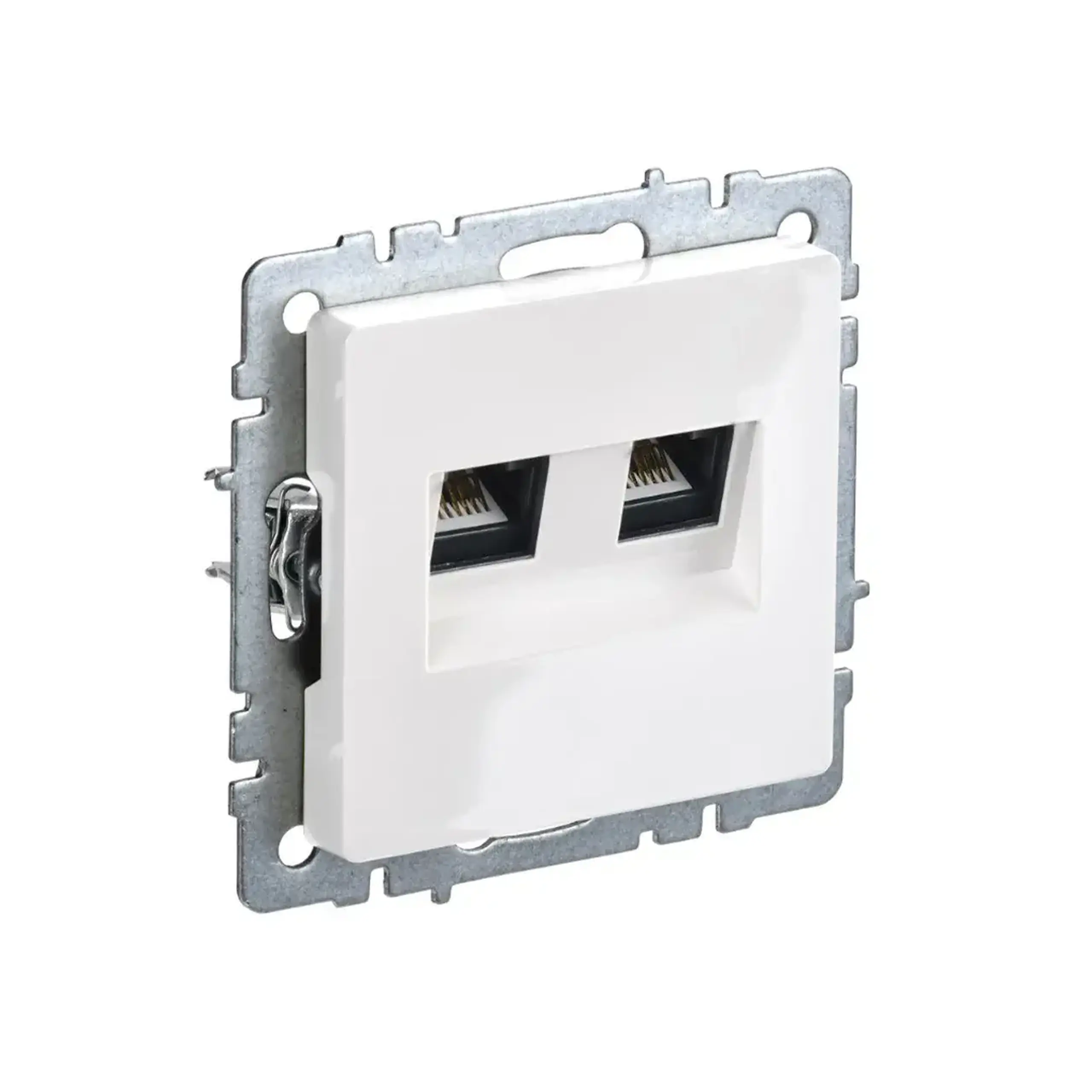 Priză de date BRITE Alb IEK - Tip RJ11 + RJ45 Cat5E