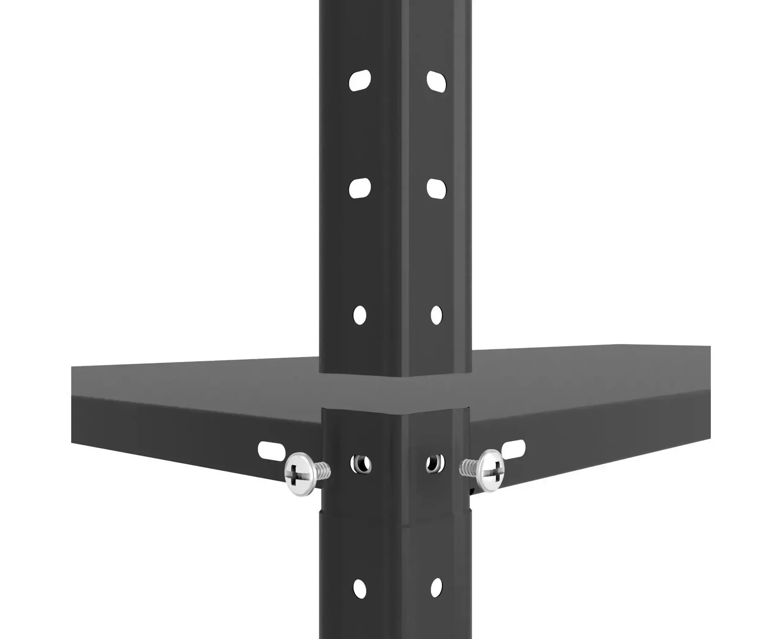Raft metalic de depozitare cu suruburi Nex Elegant 1840x950x440 mm, 5 rafturi metal, antracit