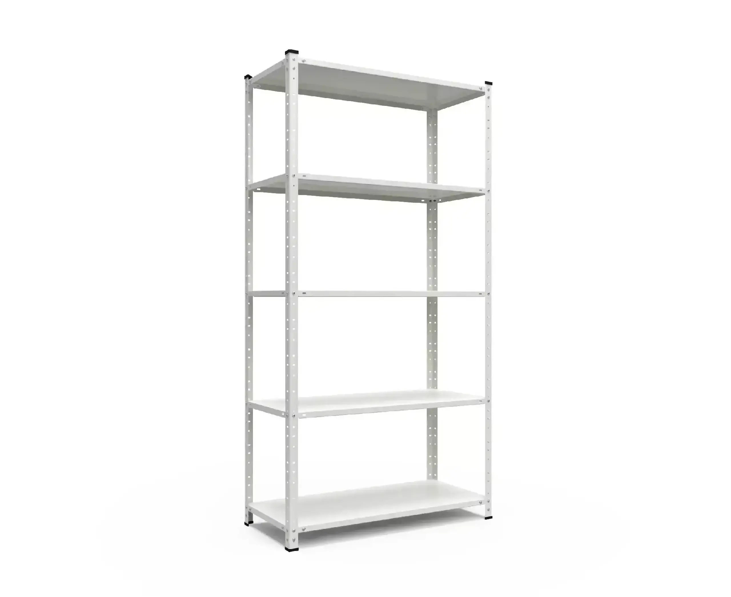 Raft metalic de depozitare cu suruburi Nex Elegant 1840x950x440 mm, 5 rafturi metal, white