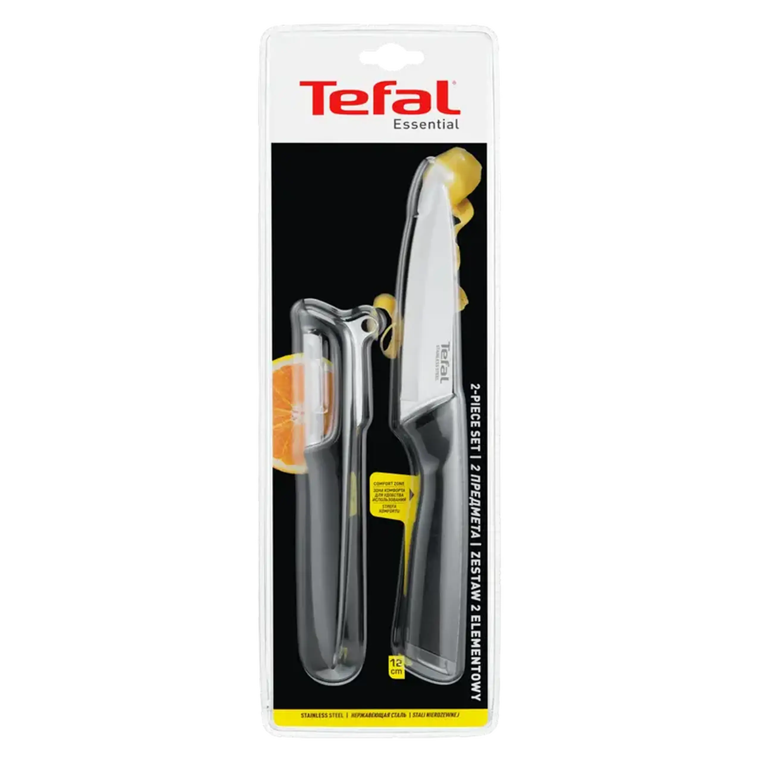 Set de Cuțite Tefal K2219255, Negru / Inox