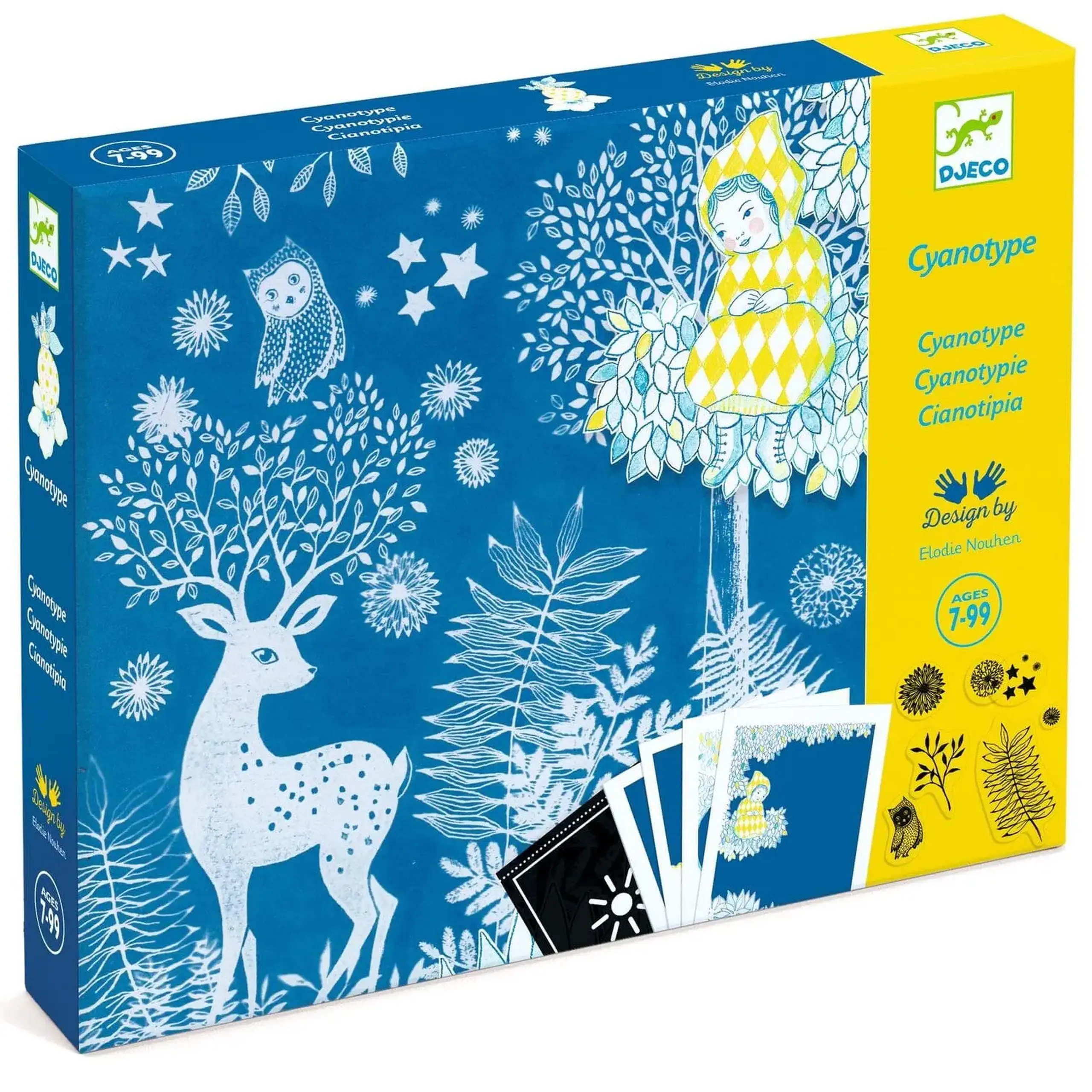 Set creativ cu cianotipie „La lumina lunii” — Djeco