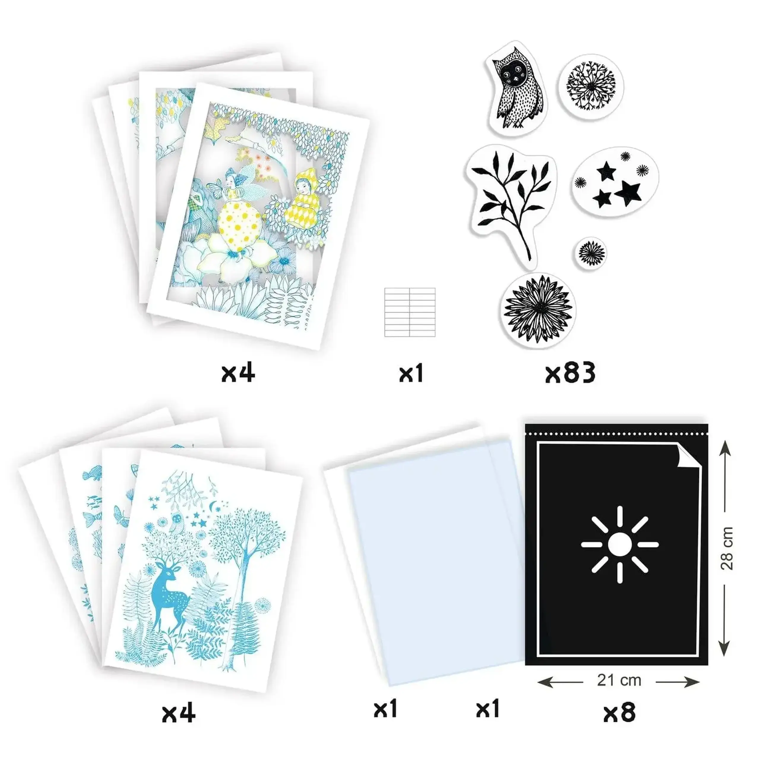 Set creativ cu cianotipie „La lumina lunii” — Djeco