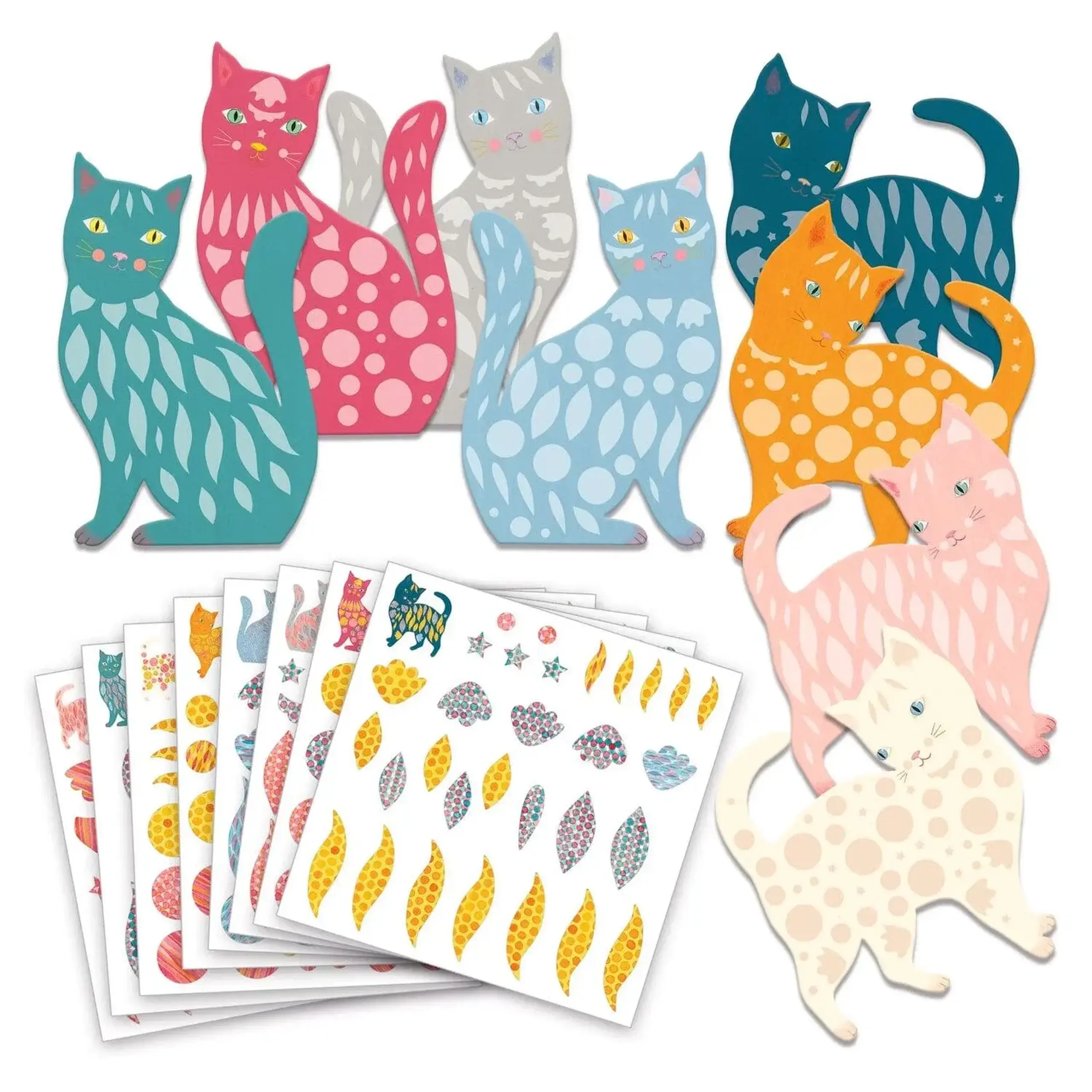 Set creativ cu stickere „Pisicile lui Élodie” — Djeco