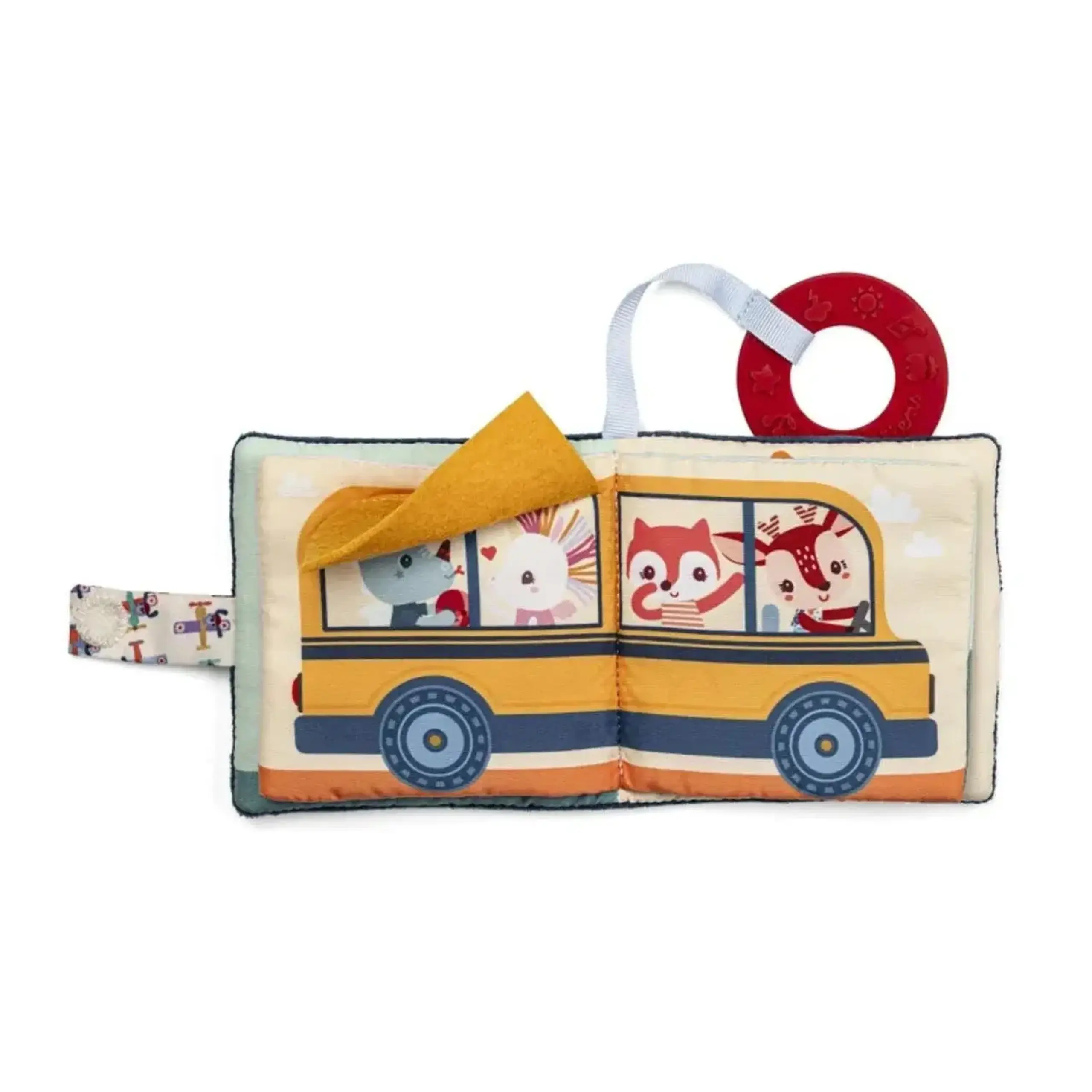 Carte textilă cu vehicule Jules cățelușul — Lilliputiens
