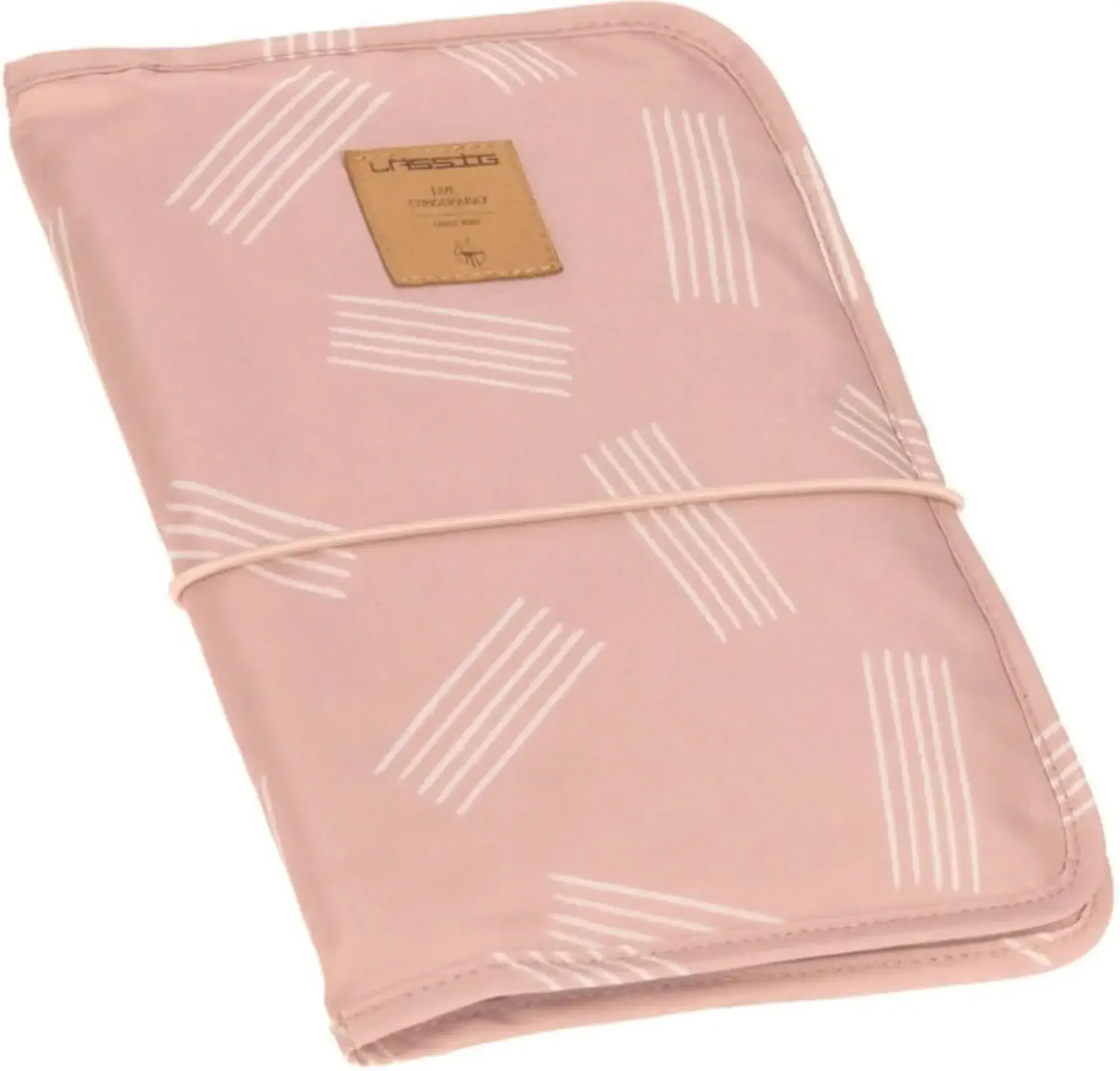 Organizator portabil pentru schimbat bebelușul Soft Stripes Rose — LÄSSIG