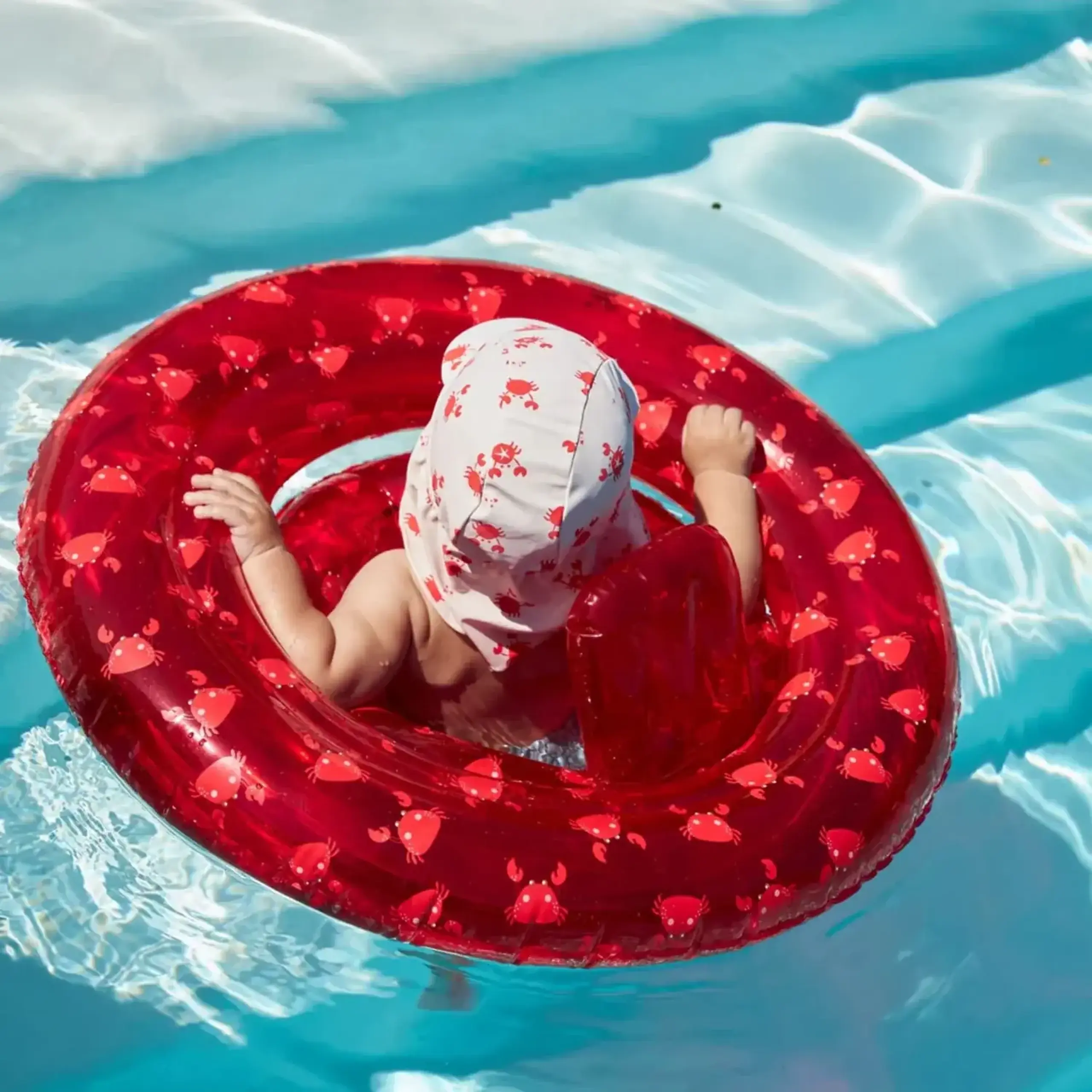 Șapcă UV „Red Crabby” — Swim Essentials - 0/1 Years