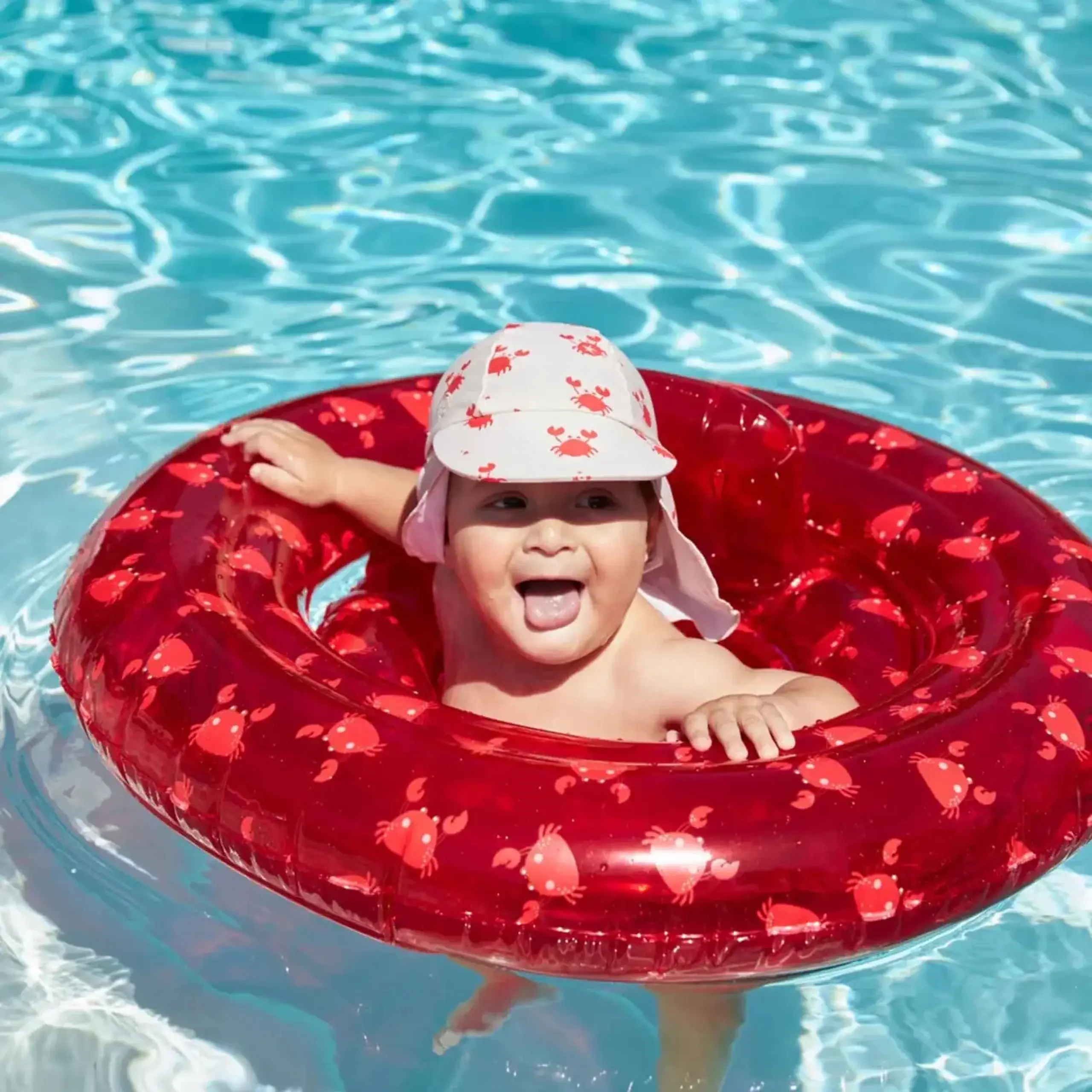 Șapcă UV „Red Crabby” — Swim Essentials - 0/1 Years