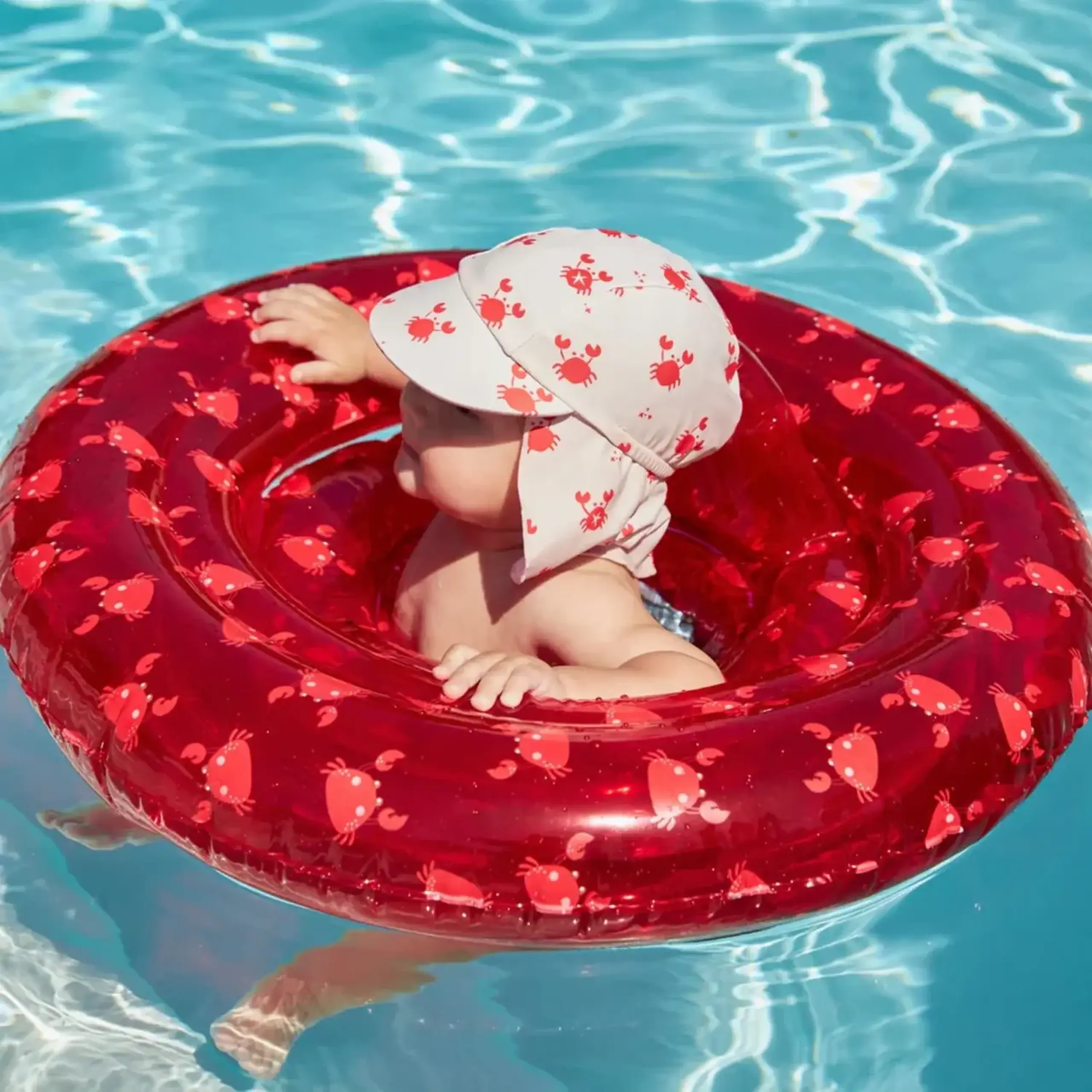 Șapcă UV „Red Crabby” — Swim Essentials - 0/1 Years