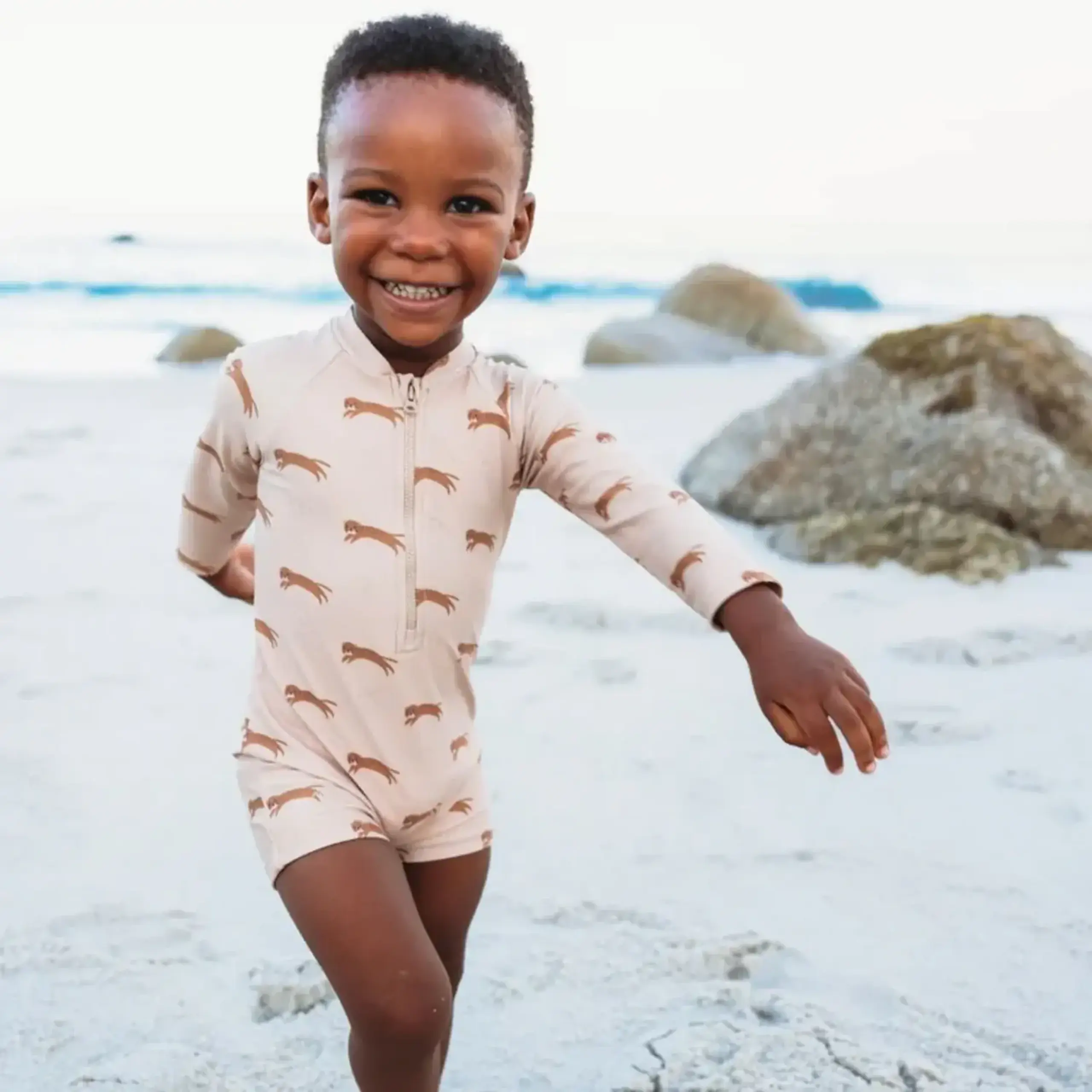 Costum de baie UV „Beige Roamer” — Swim Essentials - 98/104