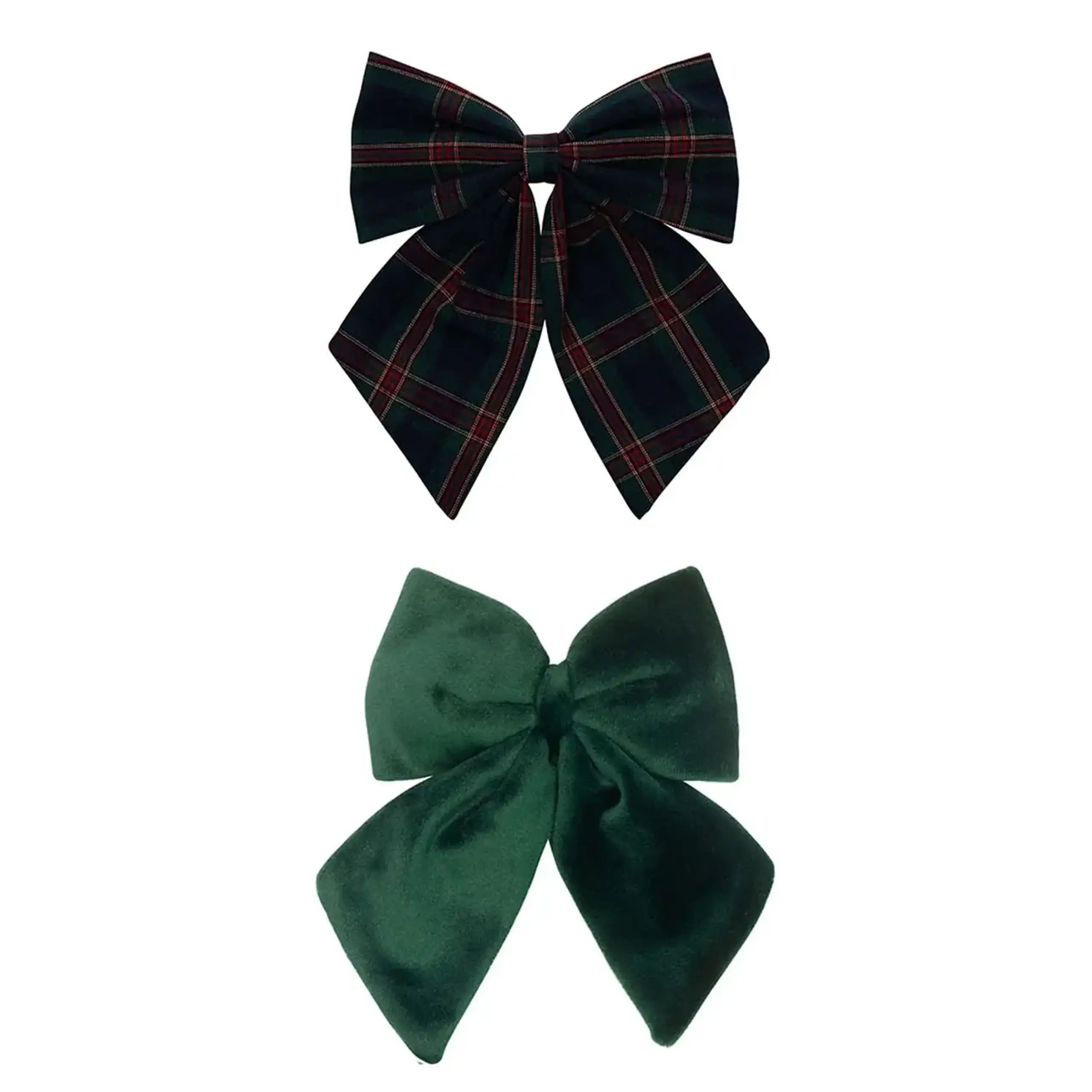 Set de două agrafe cu fundițe Agnes Tartan — Mimi & Lula