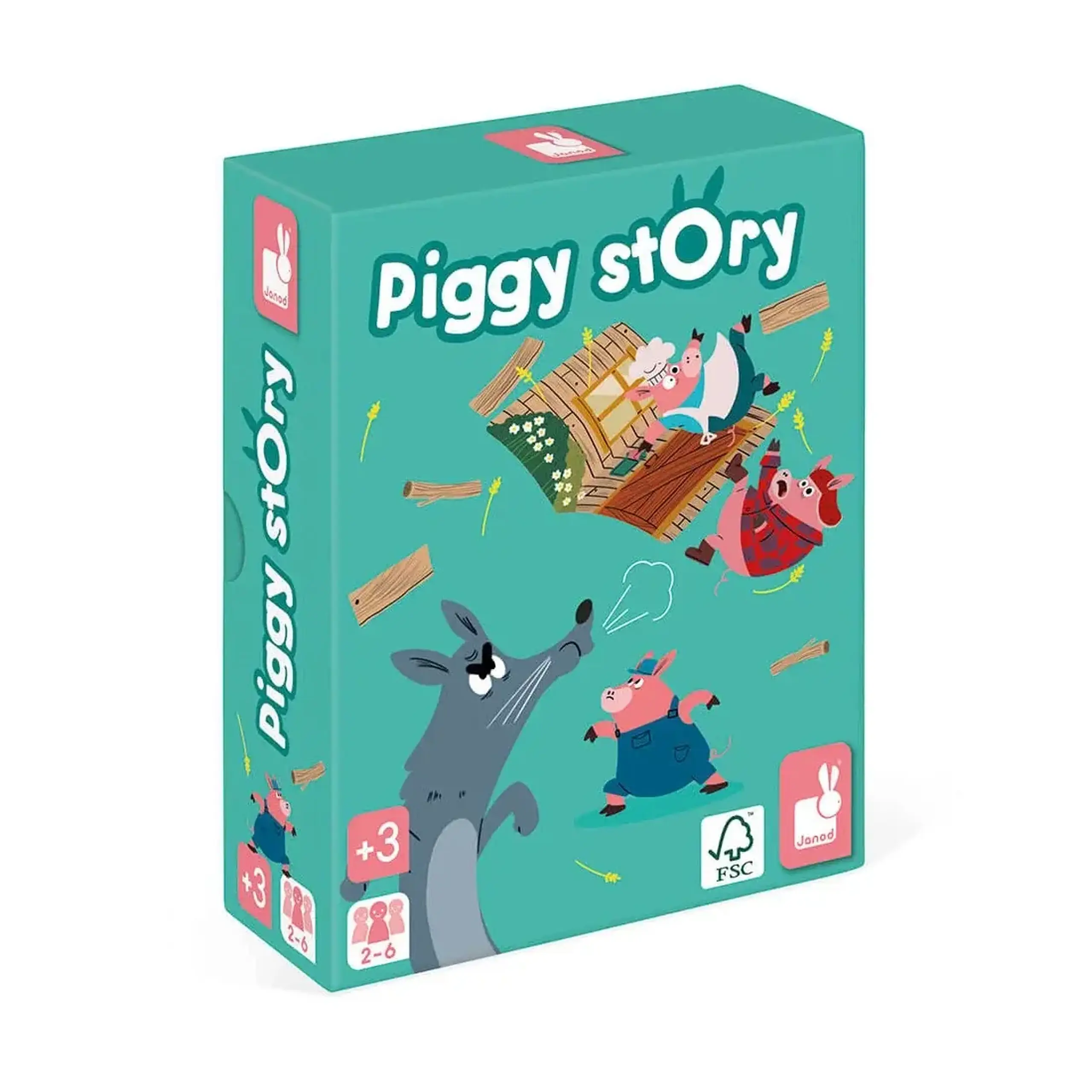 Joc de îndemânare Piggy Story — Janod - Implicit