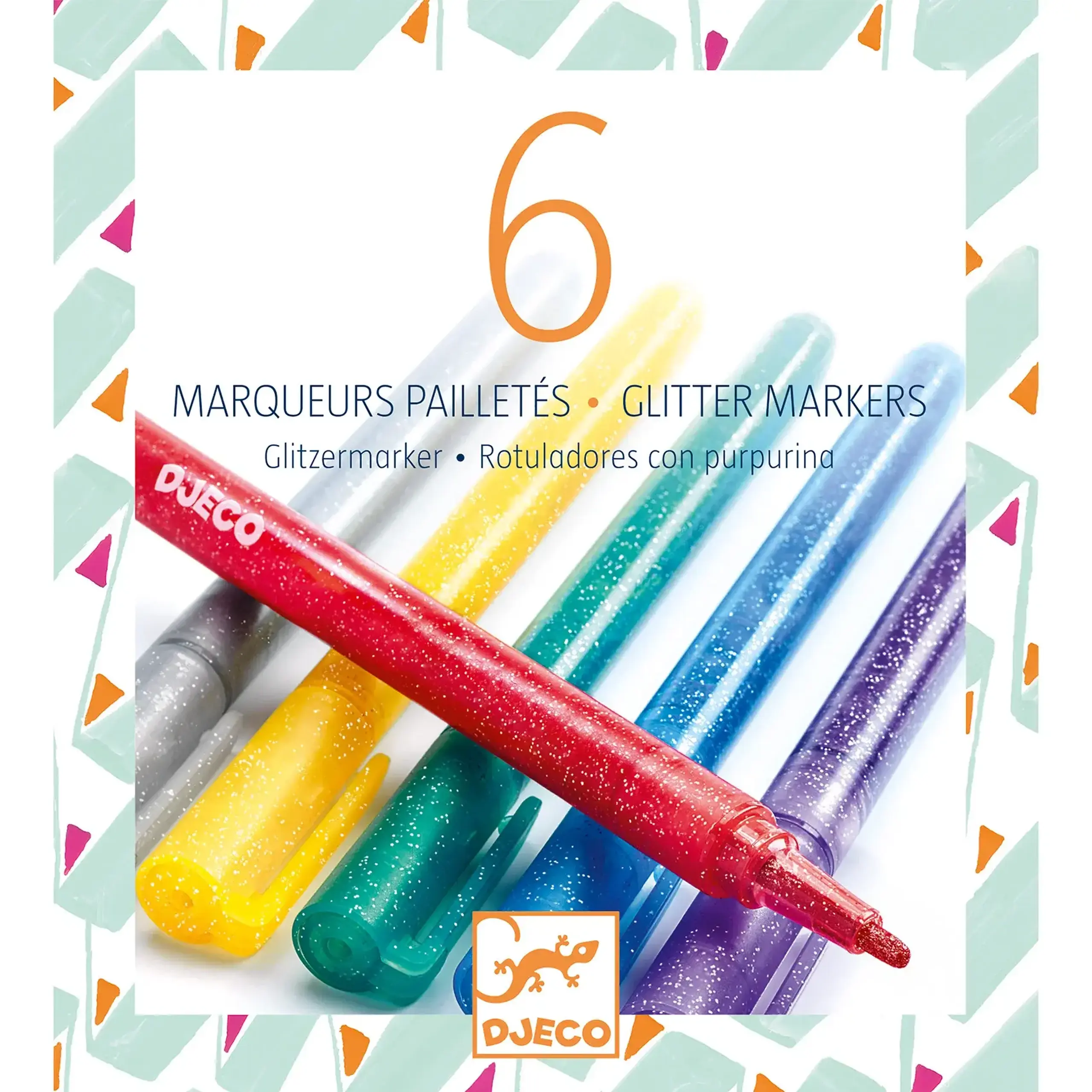 Set 6 markere cu sclipici – Djeco