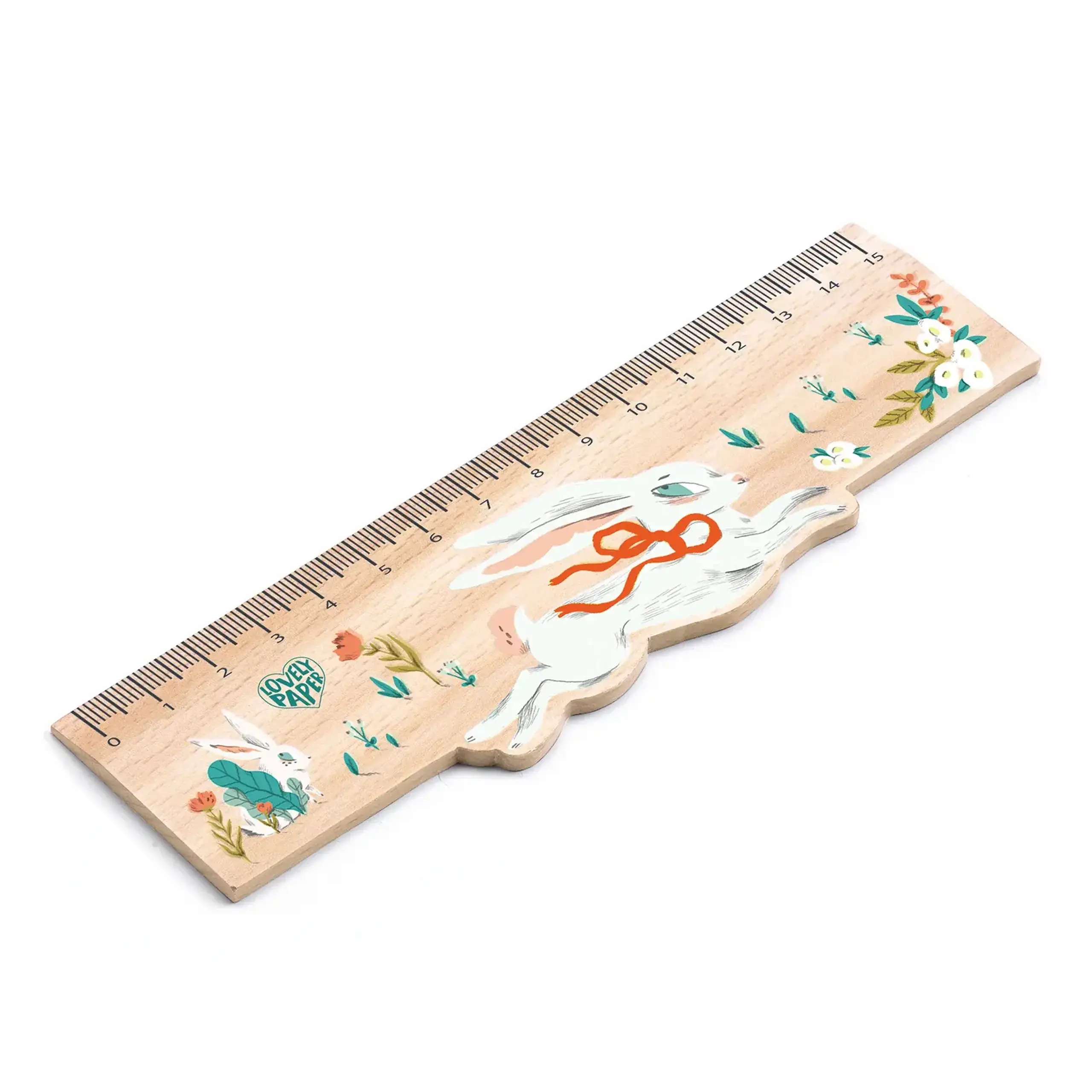 Riglă din lemn Lucille, 15 cm — Djeco