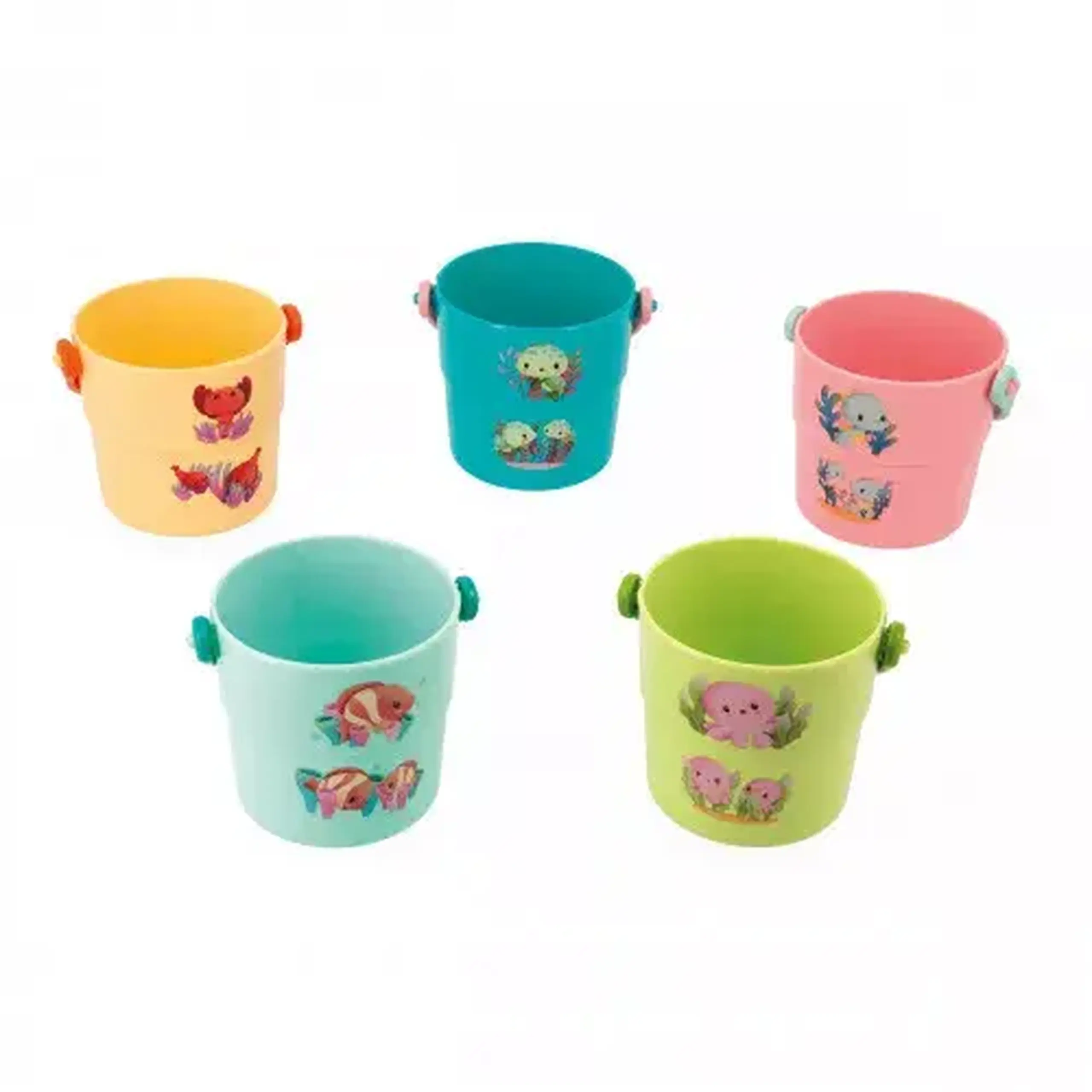 Set 5 găletușe de baie Animăluțe — Janod