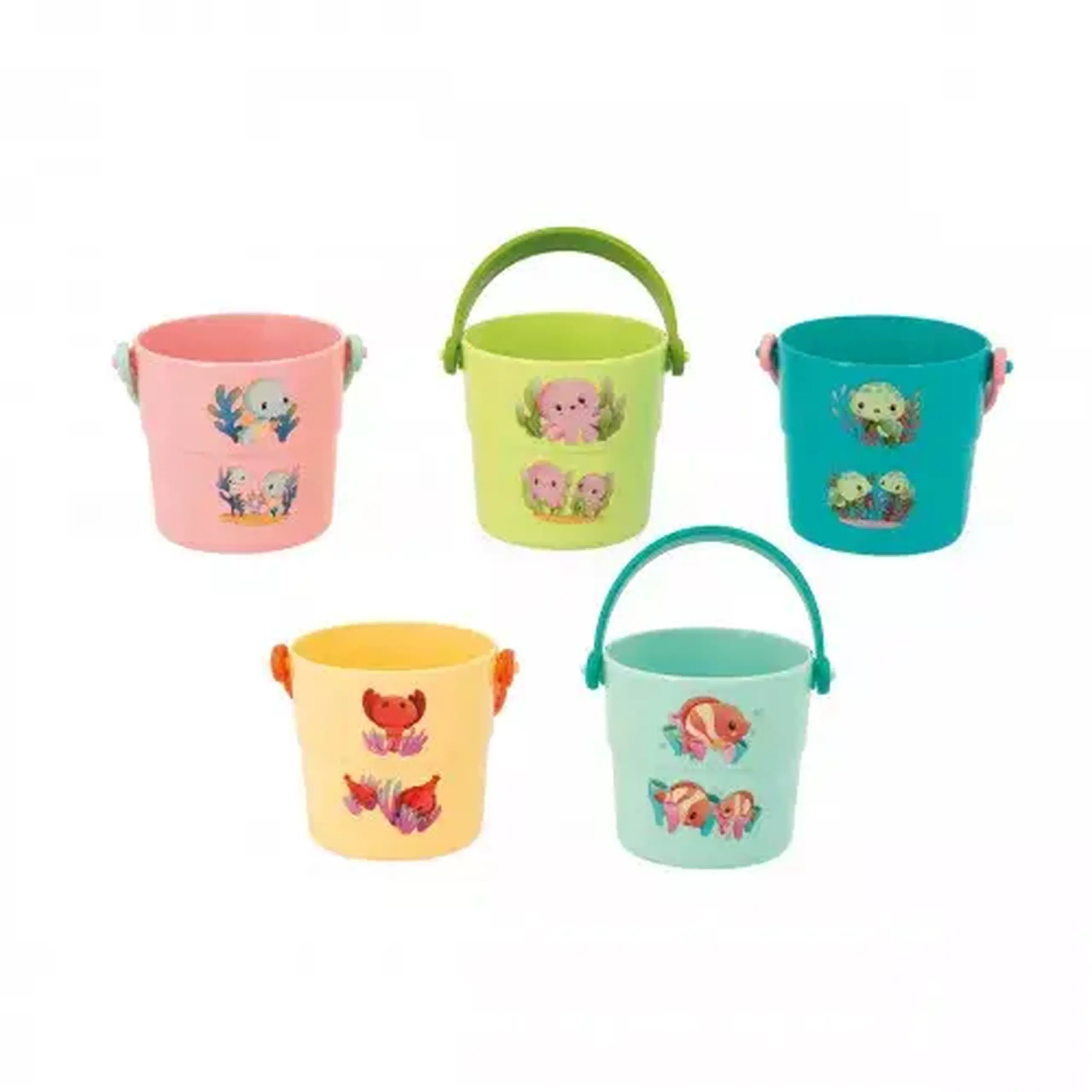 Set 5 găletușe de baie Animăluțe — Janod