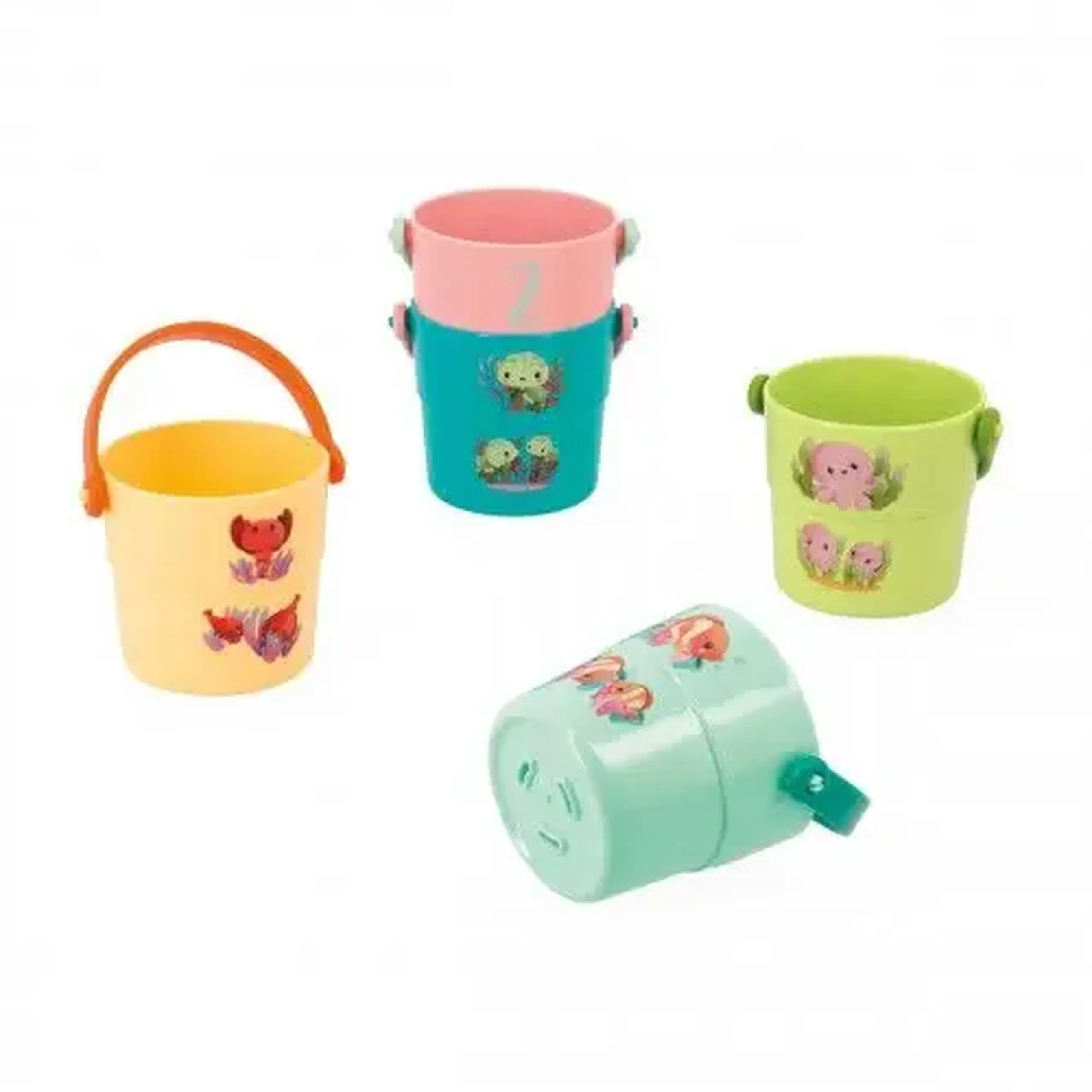 Set 5 găletușe de baie Animăluțe — Janod