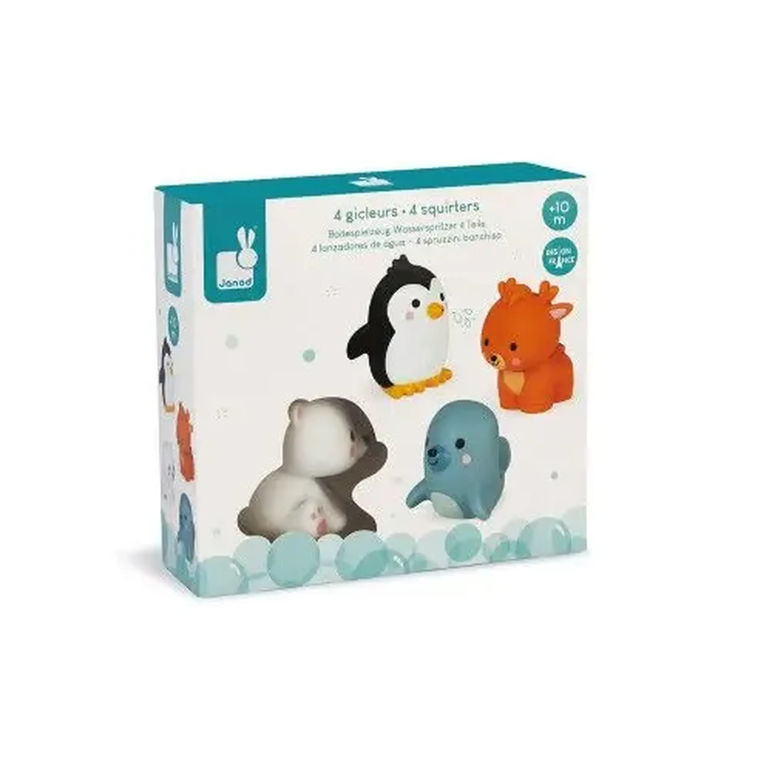 Set de 4 jucării de baie Animale polare — Janod