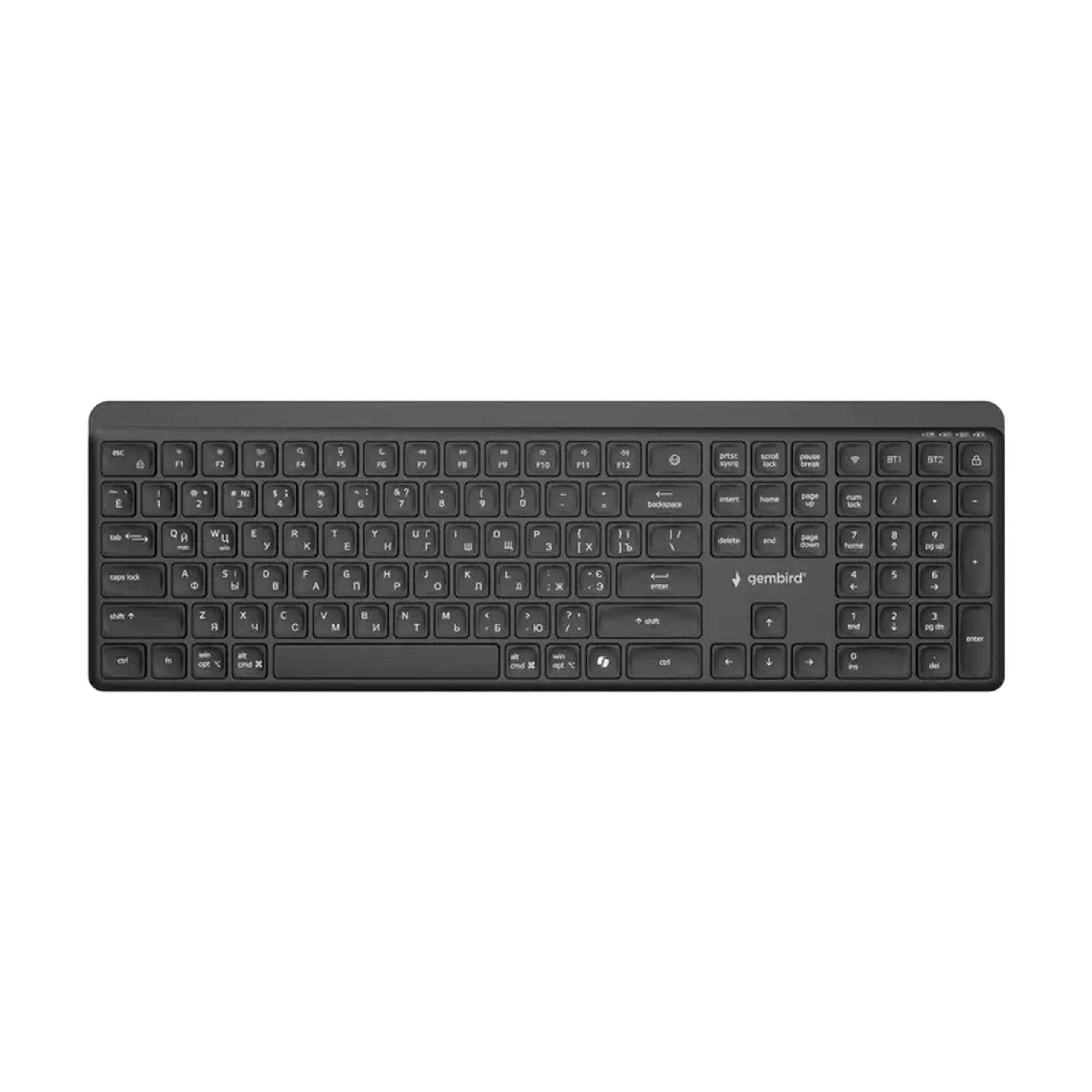 Tastatură Gembird KB-WPS-03-CYRL, Fără fir, Negru