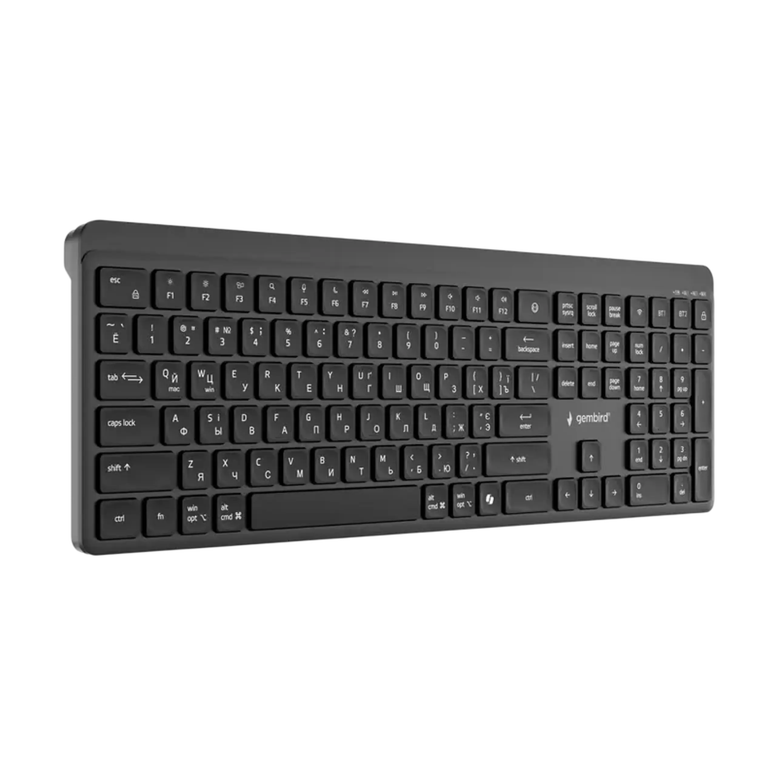 Tastatură Gembird KB-WPS-03-CYRL, Fără fir, Negru