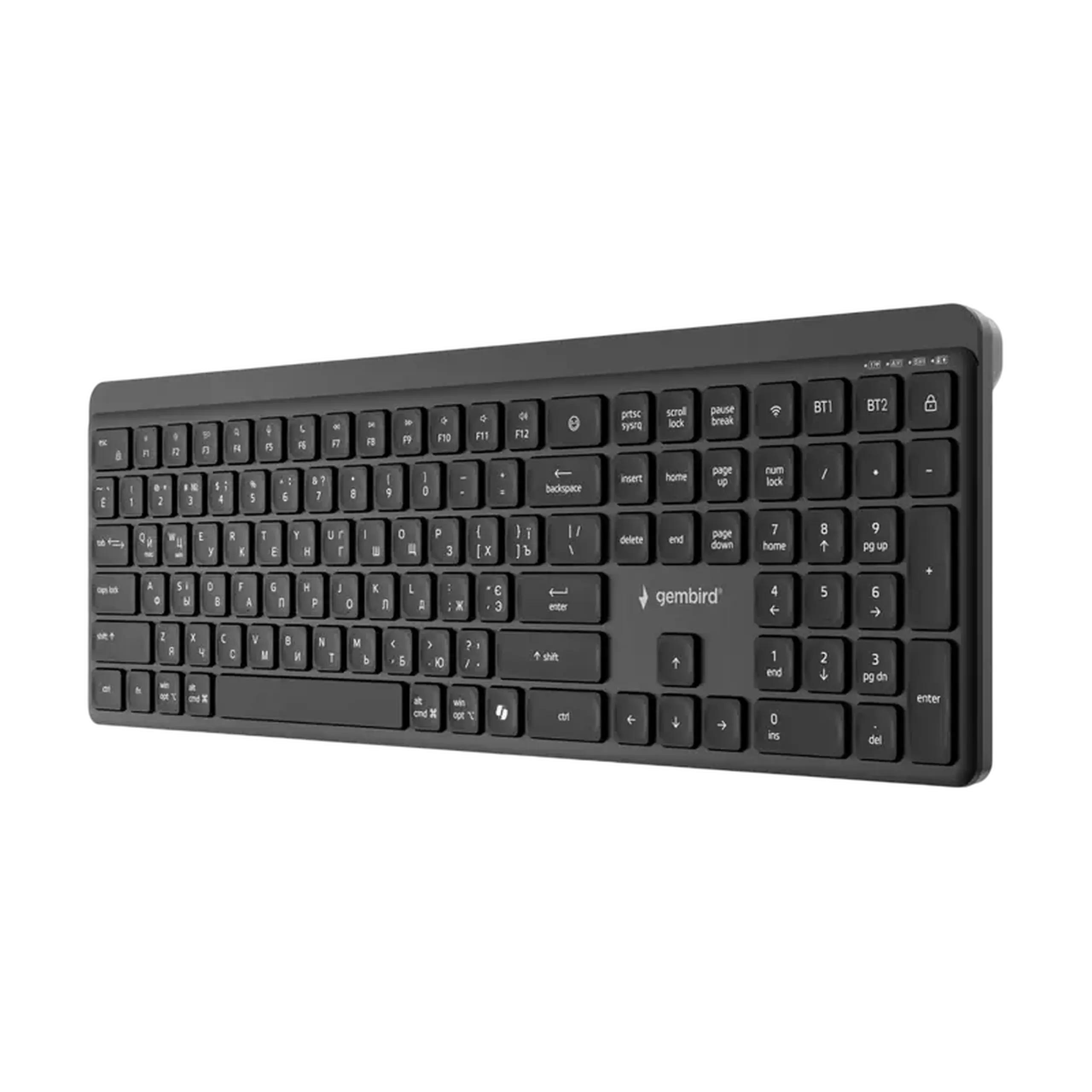Tastatură Gembird KB-WPS-03-CYRL, Fără fir, Negru