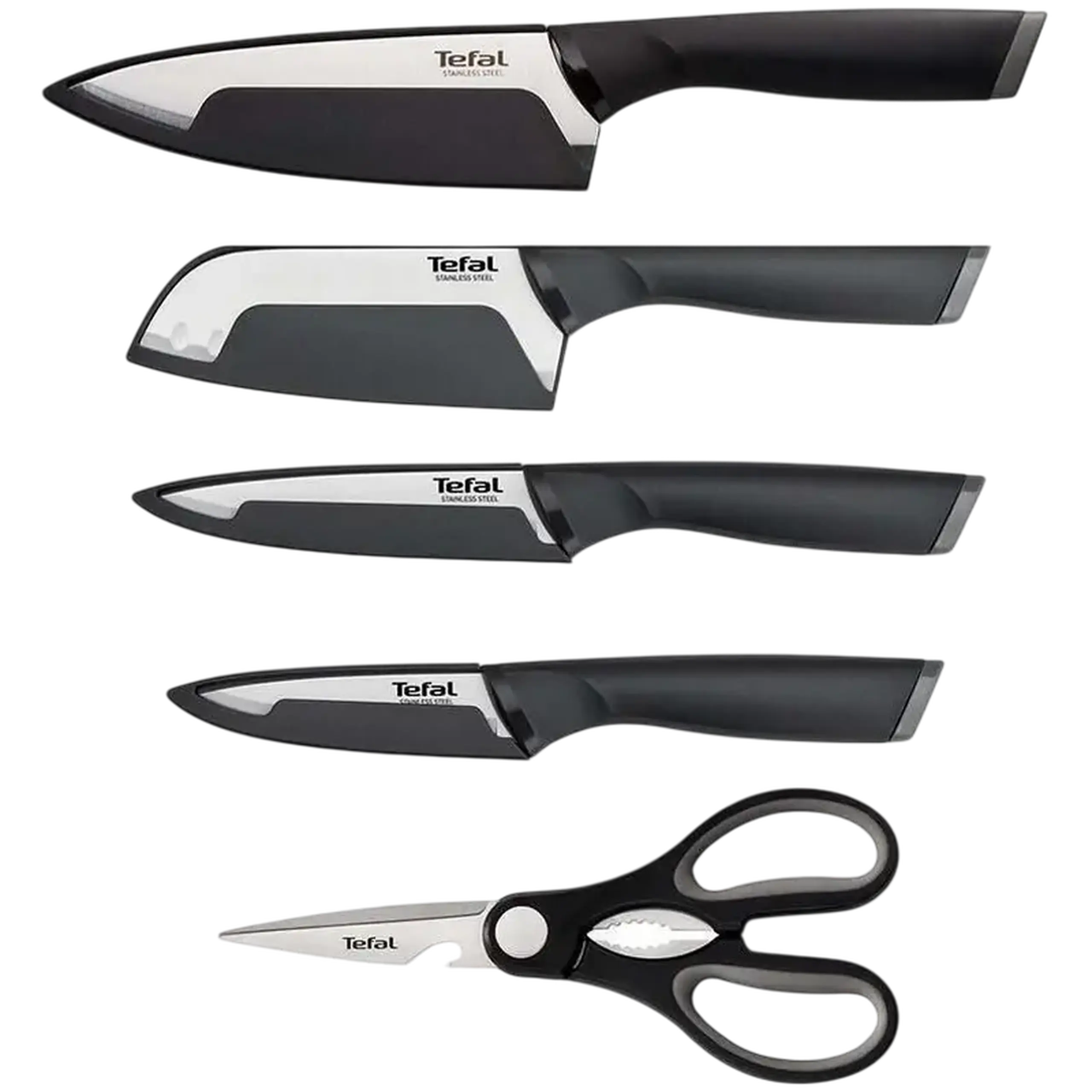 Set de Cuțite Tefal K2215S55, Negru