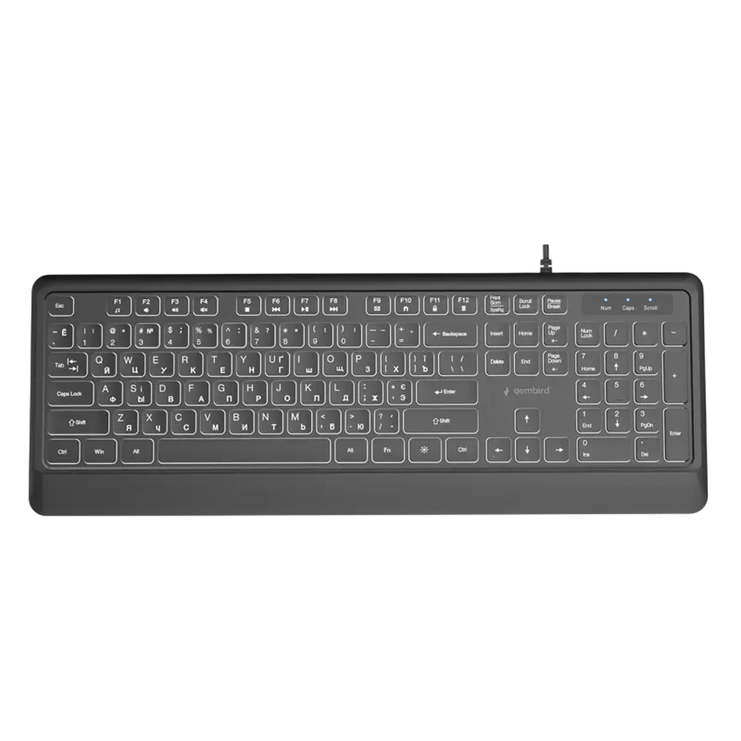Tastatură Gembird KB-UML-04-CYRL, Cu fir, Negru