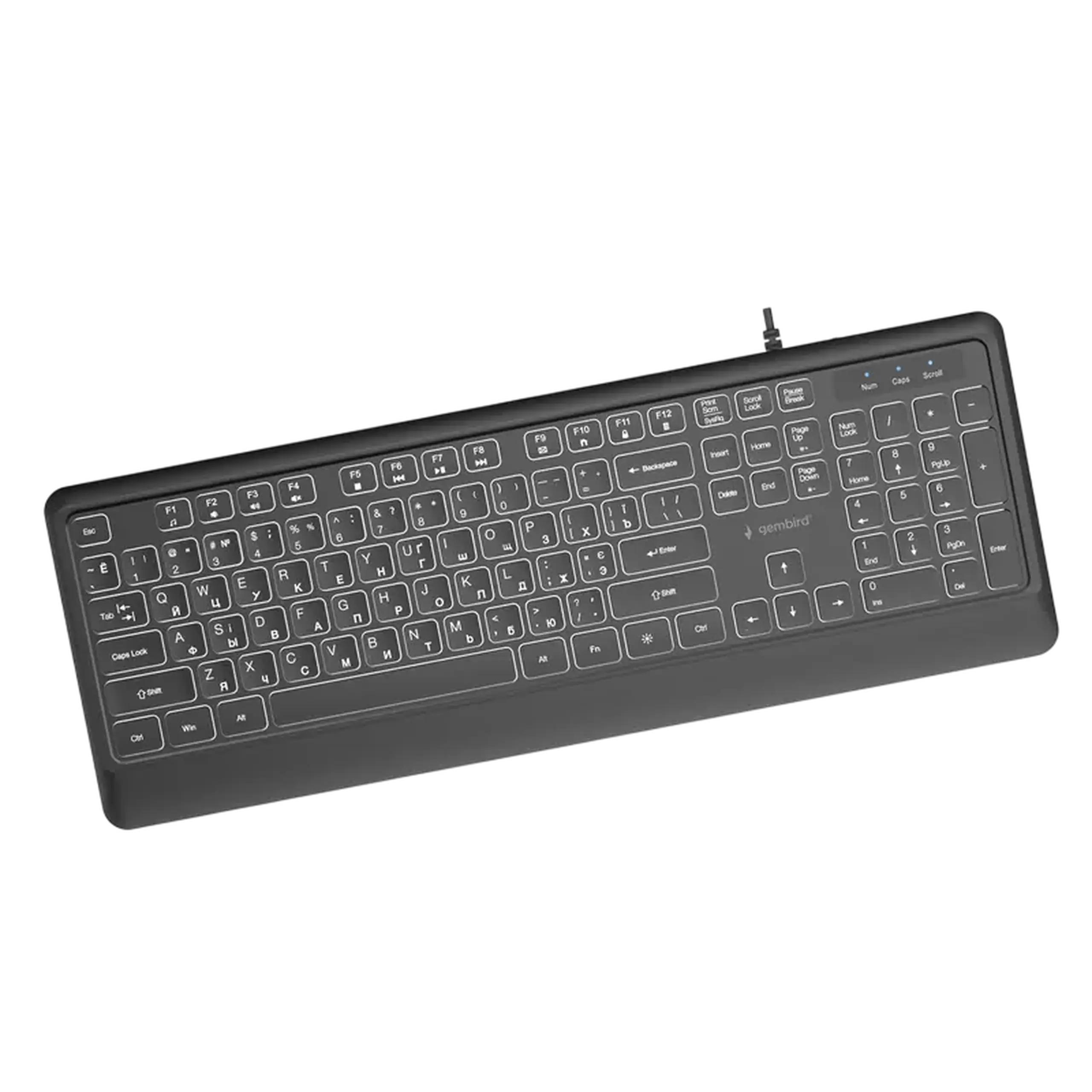 Tastatură Gembird KB-UML-04-CYRL, Cu fir, Negru