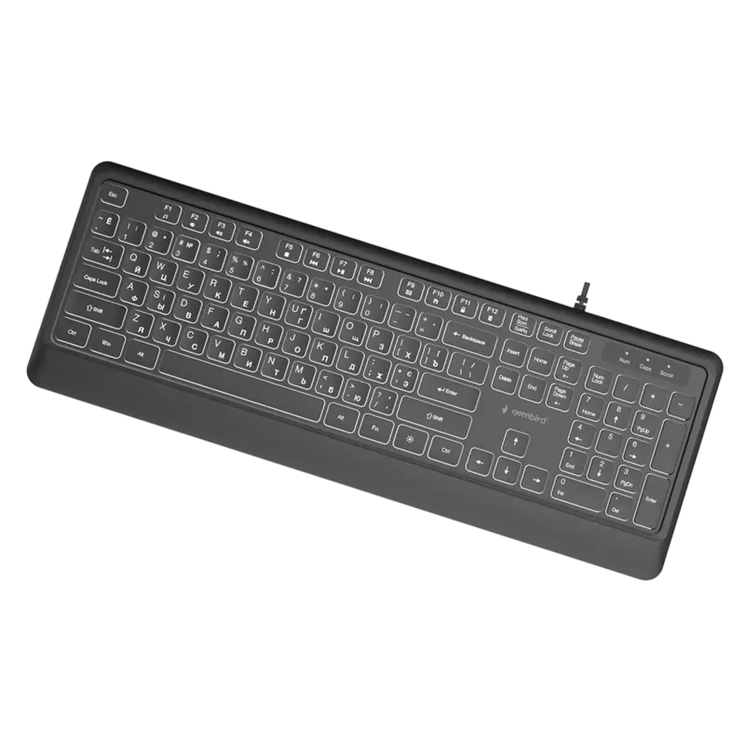 Tastatură Gembird KB-UML-04-CYRL, Cu fir, Negru