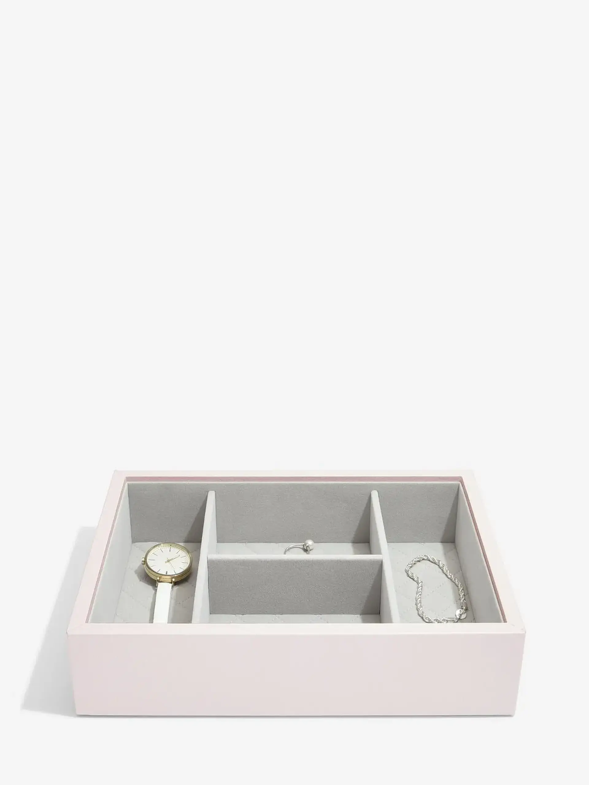 Cutie pentru bijuterie cu 2 nivele roz