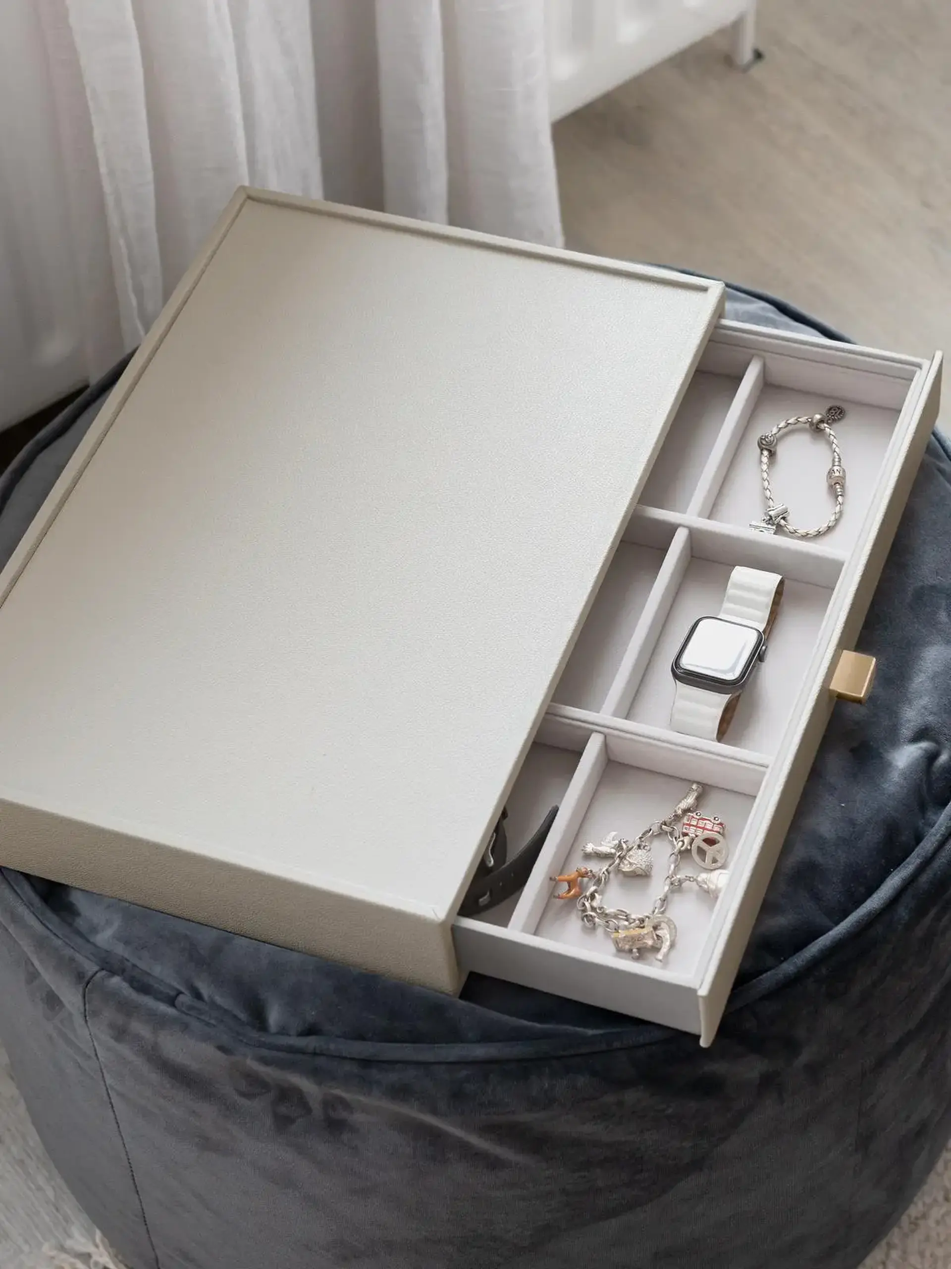 Set 3 cutii pentru bijuterii SUPERSIZE gri